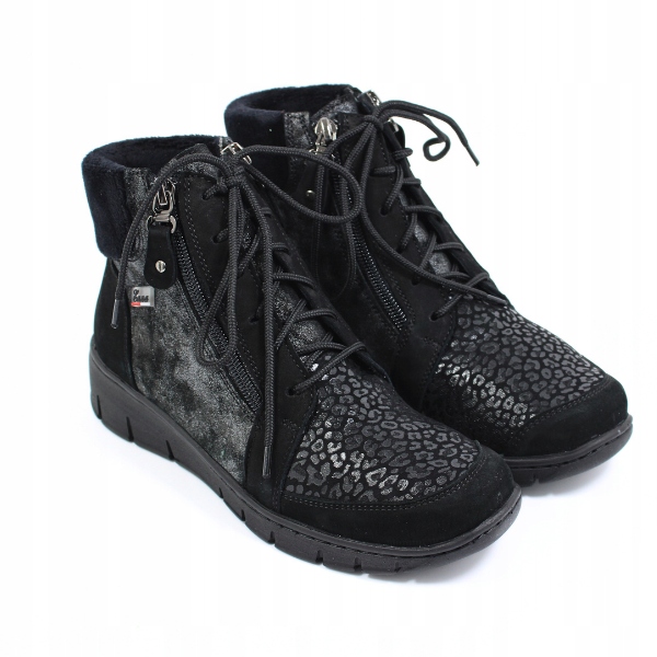 Kožené preventivní boty Enna černé 7004/F264/S vel 36