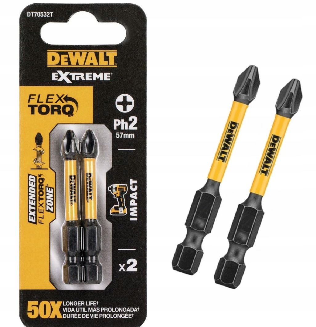 

Dewalt DT70532T Bity Udarowe Extreme PH2 50mm 2szt