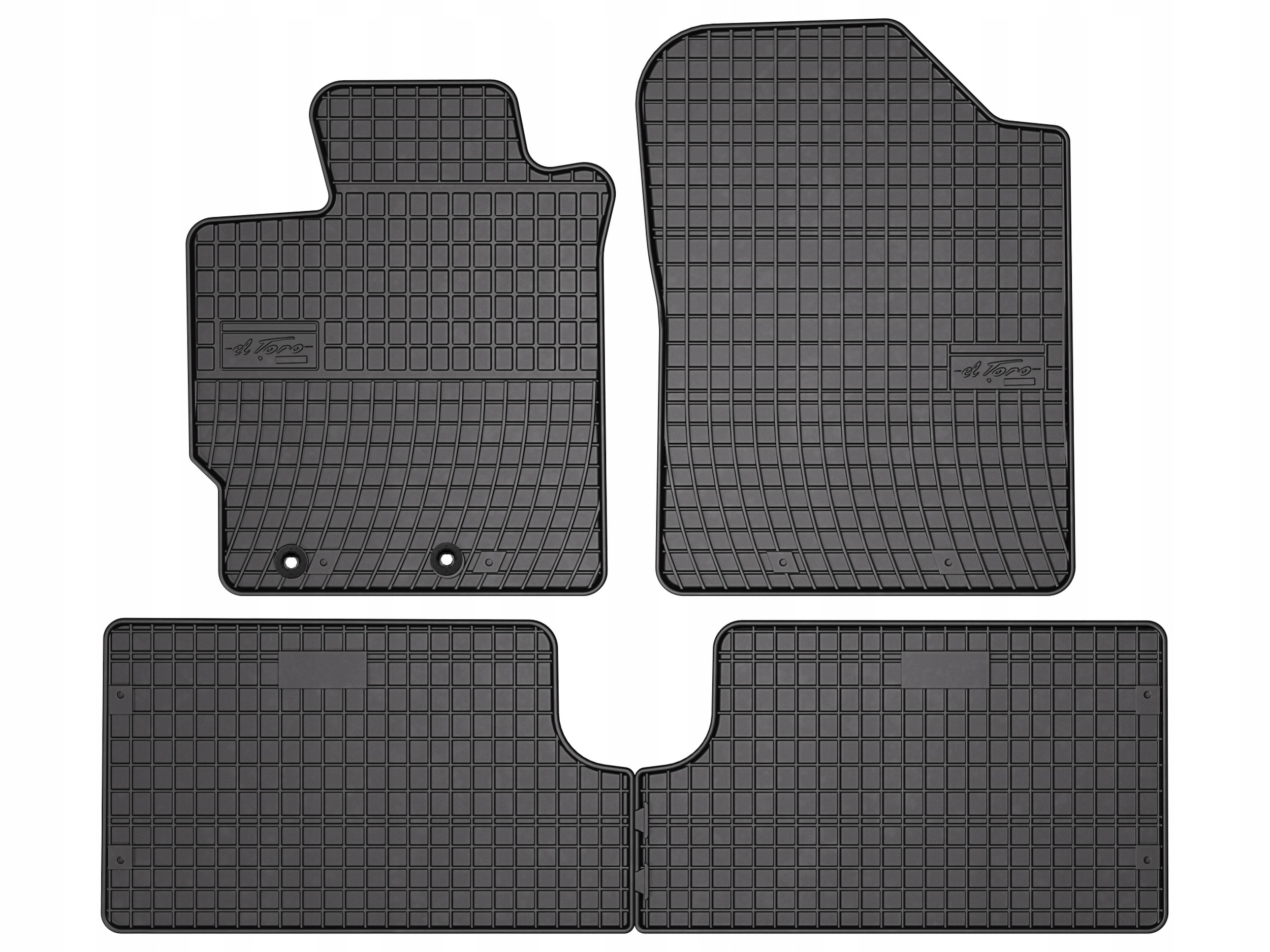 Gumové koberce pro Toyota Yaris III 2011-2019 sada 4 ks SolidPRO rant