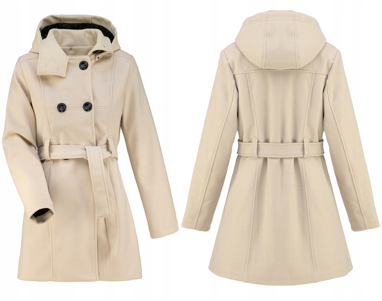 S Páskem Klasický Kabát S Kapucí_barvy_m