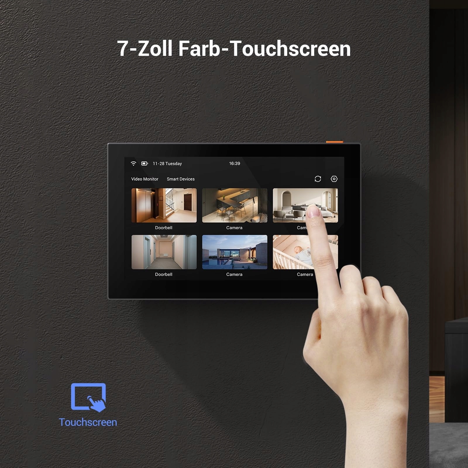 EZVIZ Inteligentny Ekran Wewnętrzny 7 Calowy Dotykowy 4600mAh 2-Way Audio — miniatura 2
