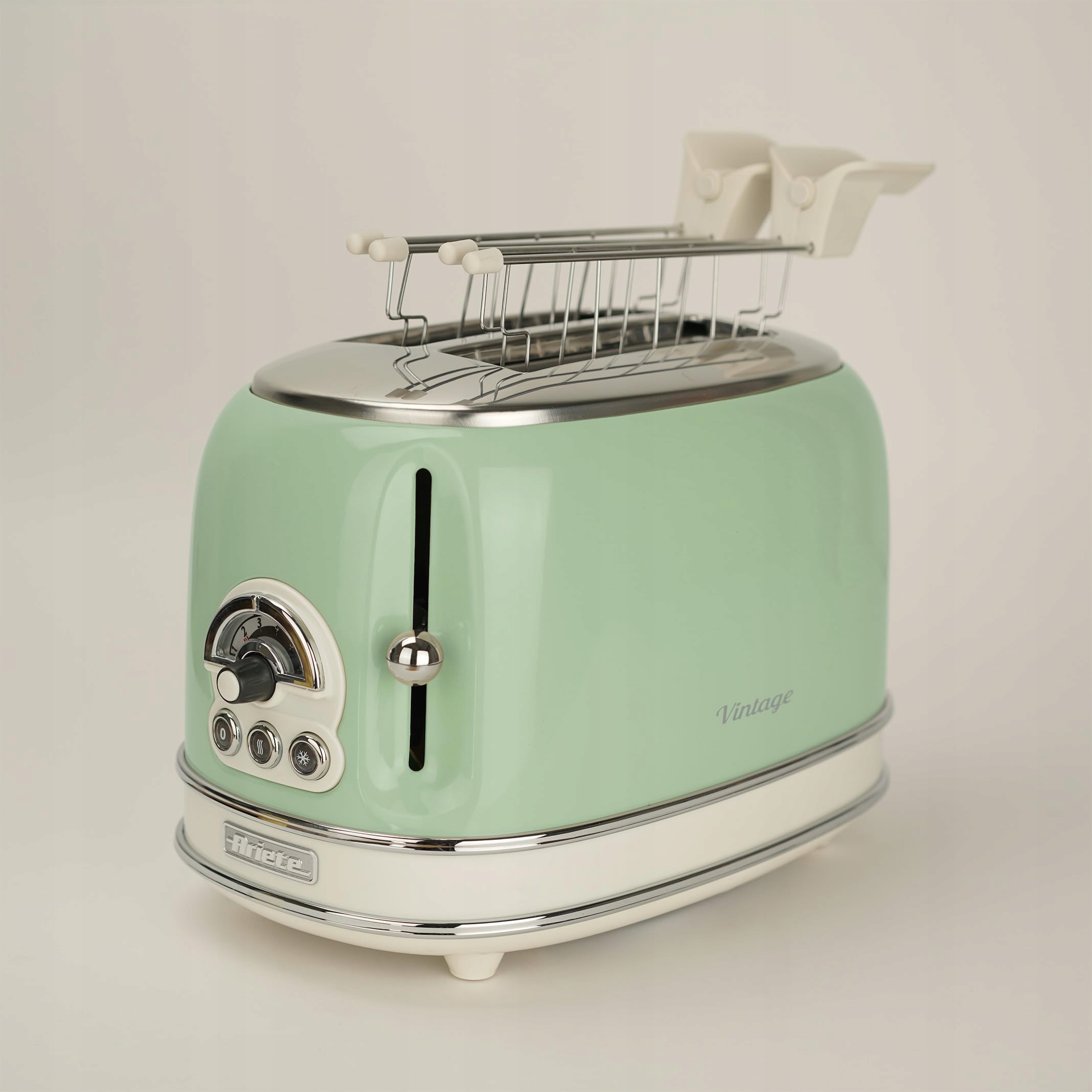 ARIETE Vintage Toster Retro 2-Kromki 6 Poziomów 810W Stal Nierdzewna — miniatura 6