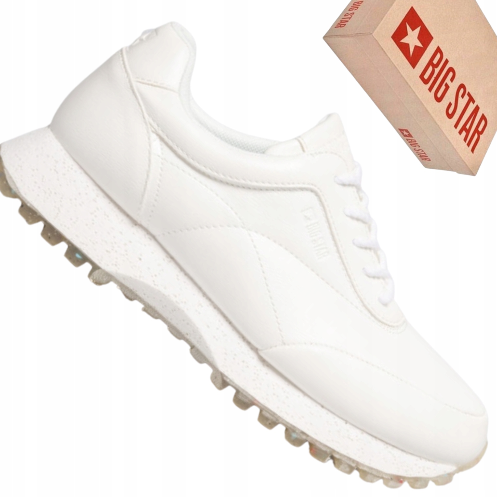 Sneakersy damskie Big Star OO274023 białe lekkie buty sportowe lifestyle