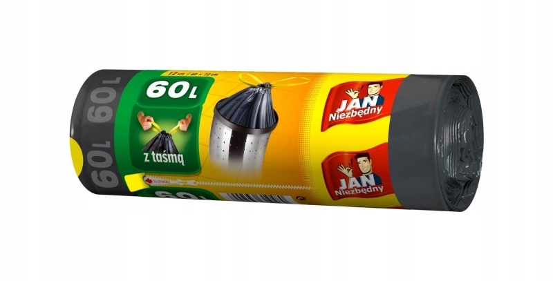 

Worki na śmieci 60l 12szt classic taśma Niezbędny