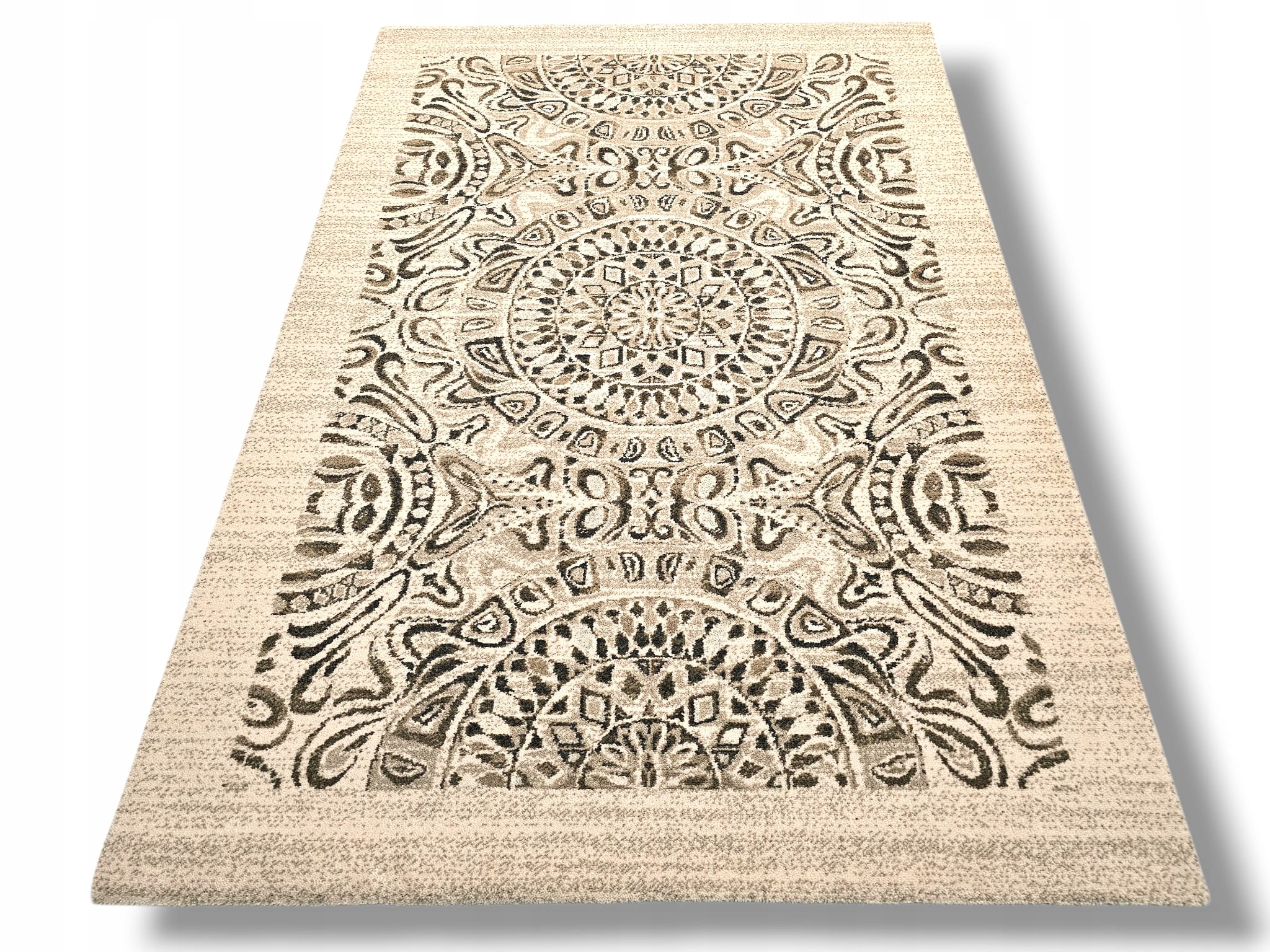 Dywan wełniany Natural Tempo Tula krem 100x180 styl orientalny 100% wełna