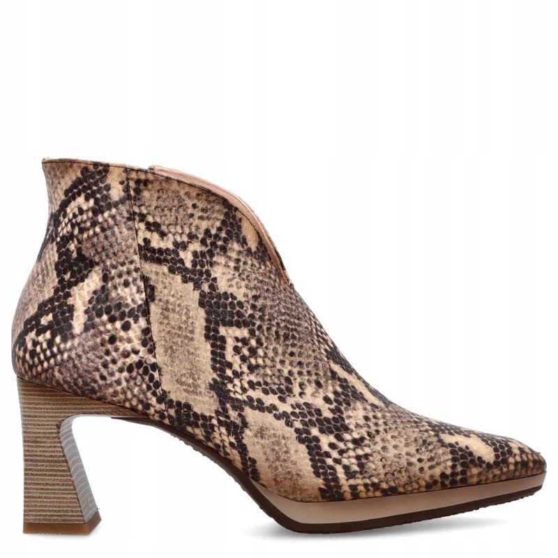 Elegantní kotníkové boty z hadí kůže Hispanitas HI254270 Béžové 40