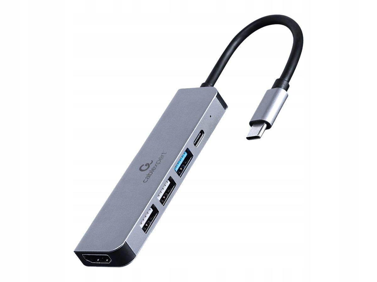 Gembird A-CM-COMBO5-03 Wieloportowy Adapter Usb Type C 5w1 Hub Hdmi Pd