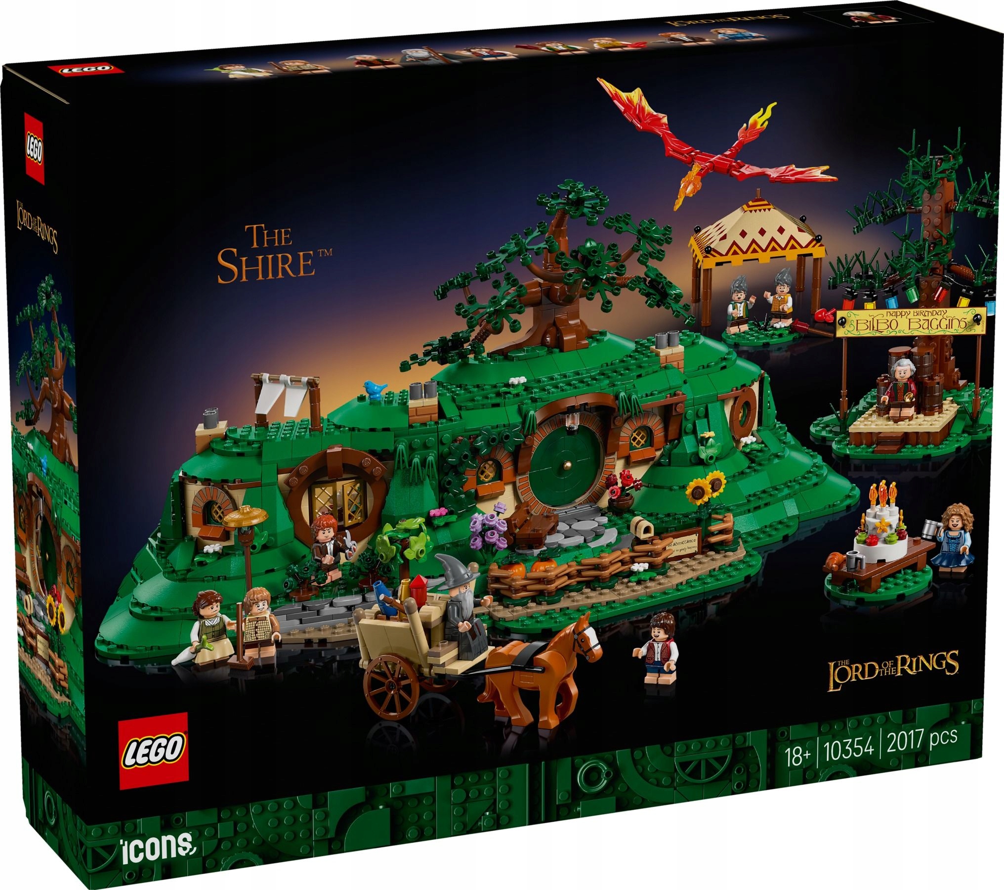 Lego 10354 Icons Władca Pierścieni Shire Lotr Nowe