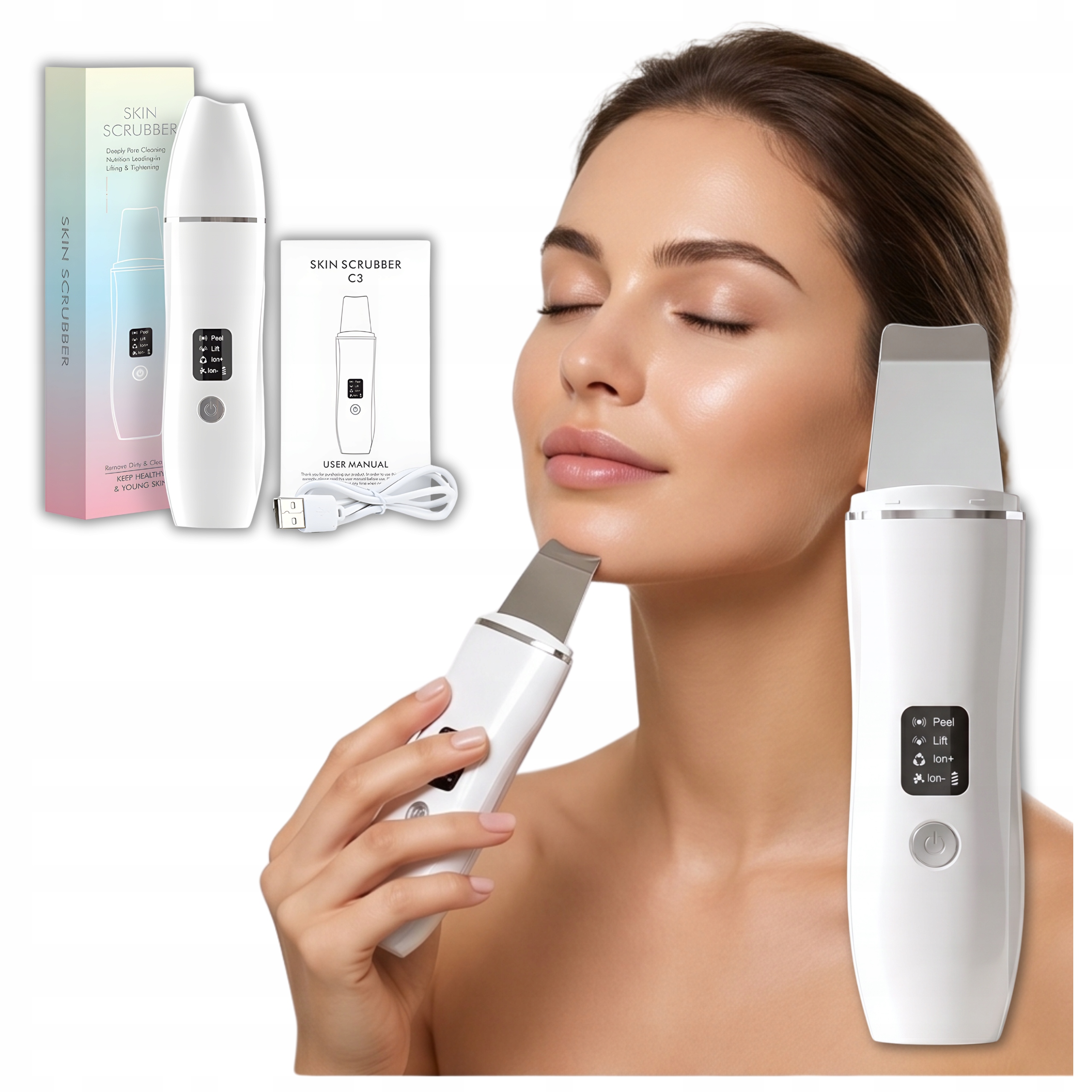 Kavitační Peeling Na Obličej Sonický, Liftingový, Vyhlazující, Iontoforéza