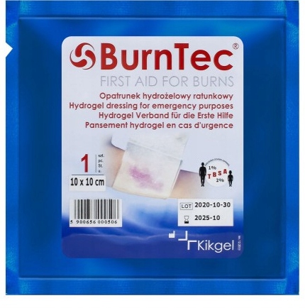 

Hydrożelowy opatrunek ratunkowy 10x10 BurnTec a'1