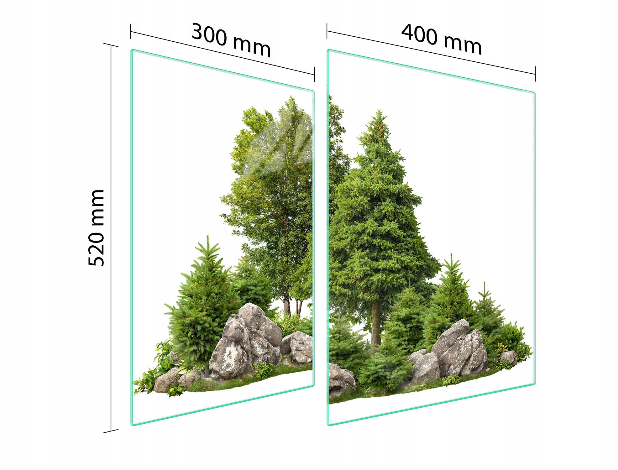 Skleněná Ochranná Deska Na Sporák 70x52 Dřeva Tvrzené Sklo