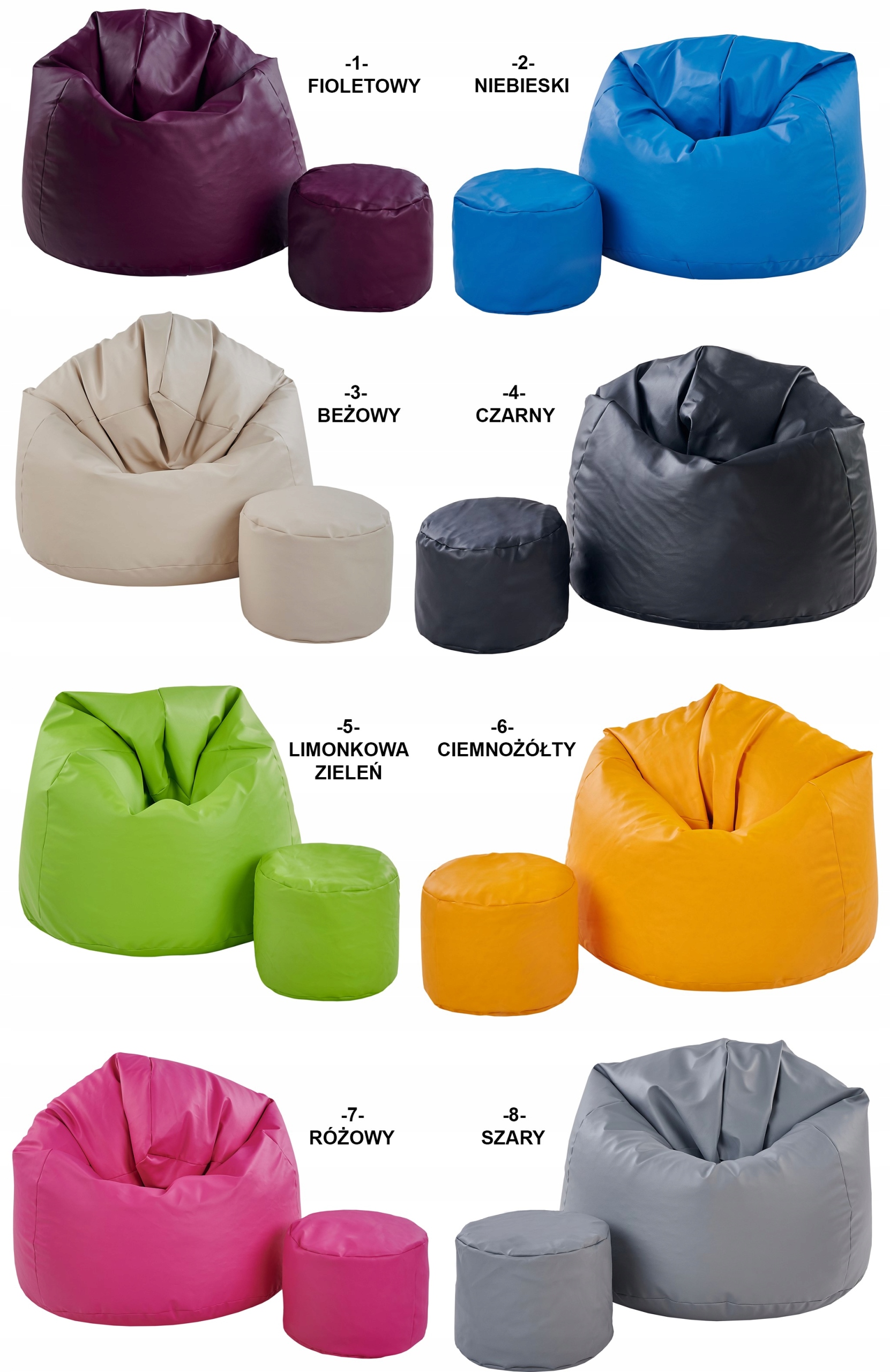 PUFA WOREK SAKO XXXL + GRATIS | MEGA FOTEL PUFY Głębokość mebla 80 cm