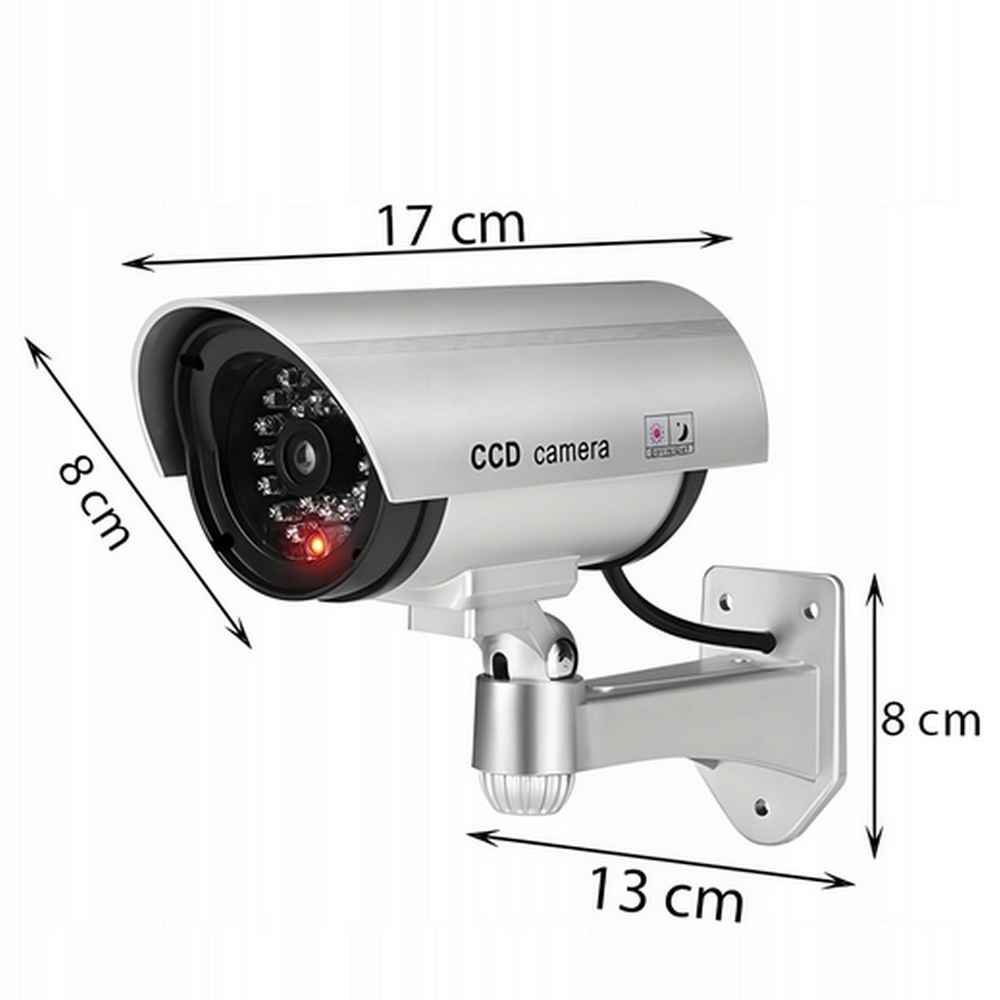 ATRAPA KAMERY IR LED MONITORING KAMERA ZEWNĘTRZNA ŚCIENNA Z DIODĄ MIGAJĄCA Rodzaj baterii AA