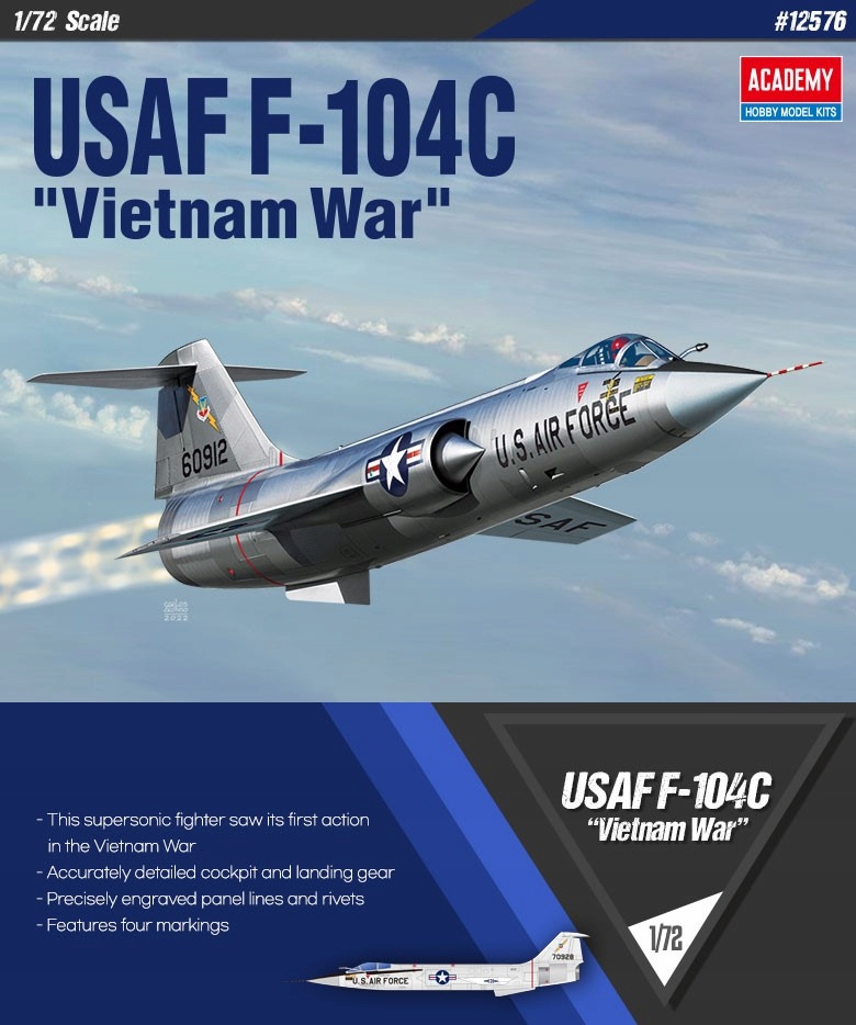 Academy 12576 Usaf F-104C Vietnam War 1:72