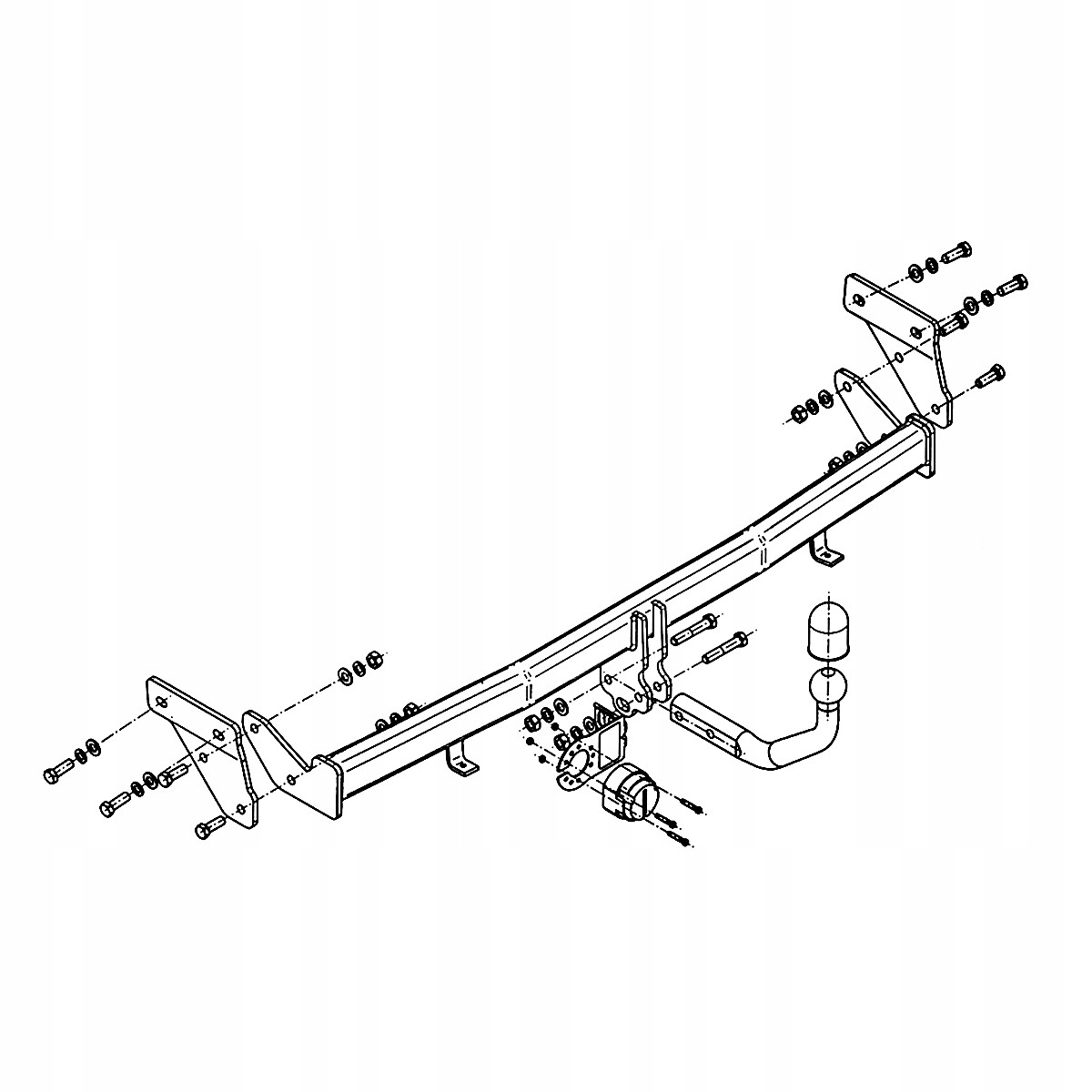 Hak holowniczy do Kia Rio 3 III UB Sedan 13-17 MODUŁ WIĄZKA 13 PIN GRATIS Producent Steinhof