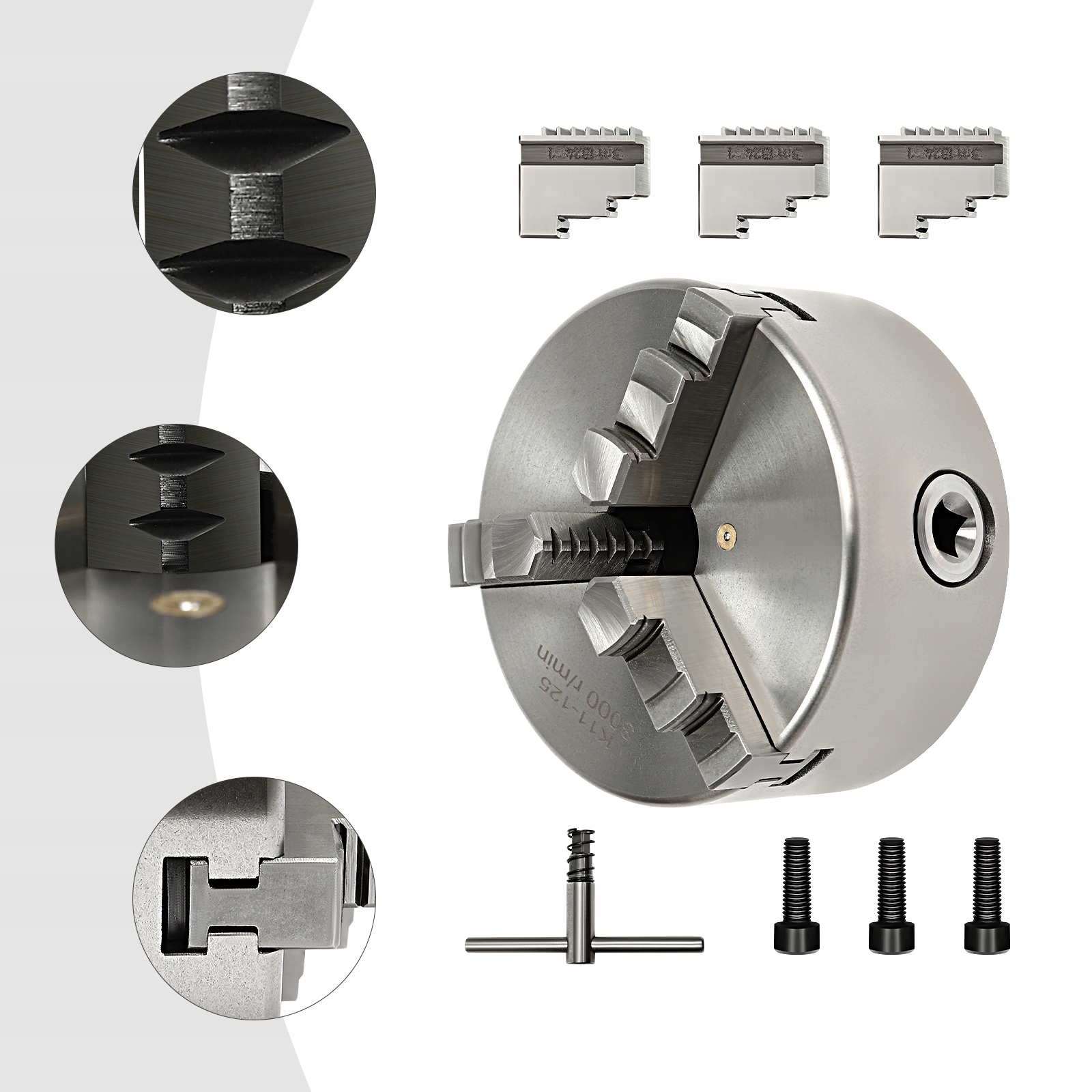 UCHWYT TOKARSKI 3-SZCZĘKOWY 125 MM Marka inny