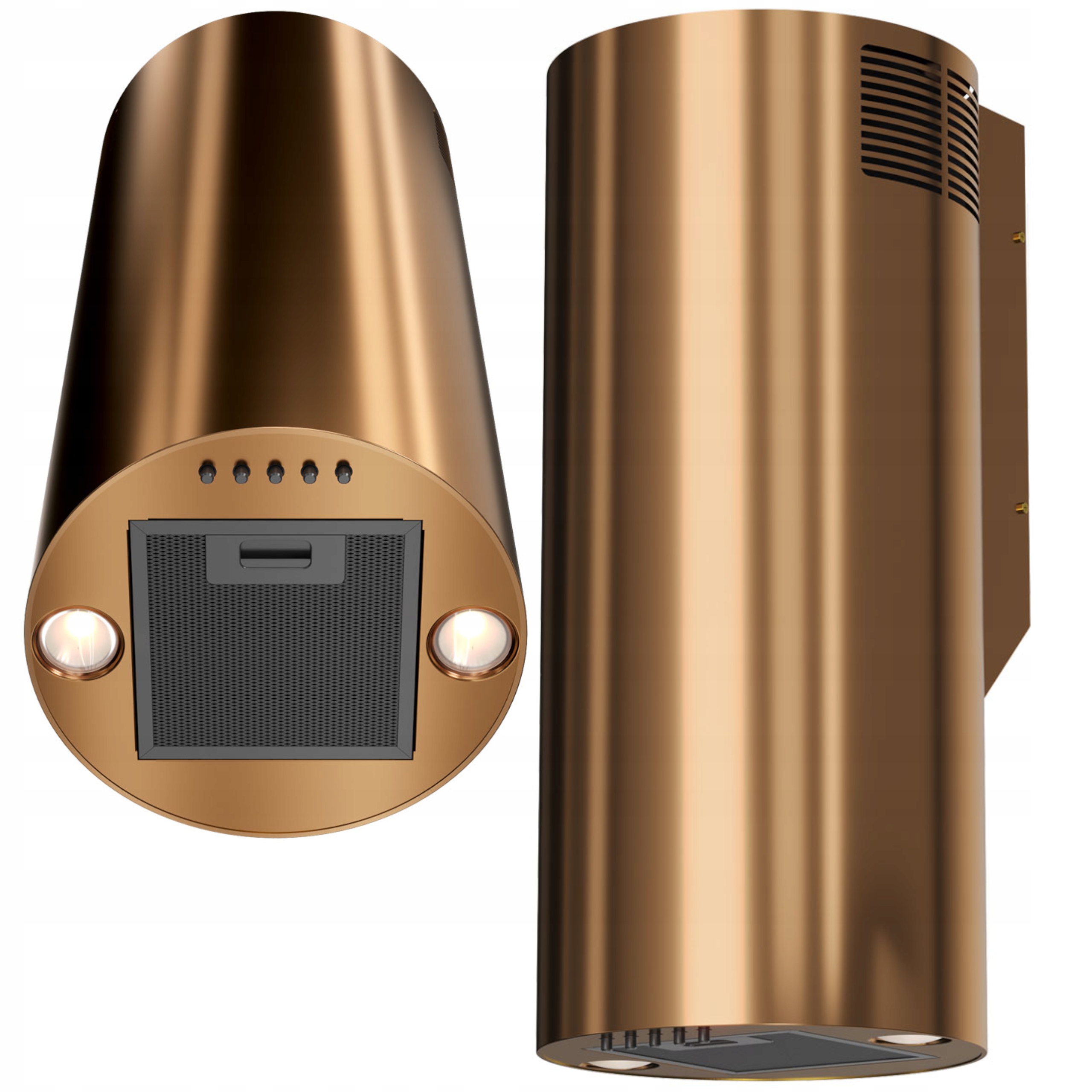 Tuba Okap kominowy Kuchenny przyścienny Maan Elba Wpb 835 Miedź Połysk