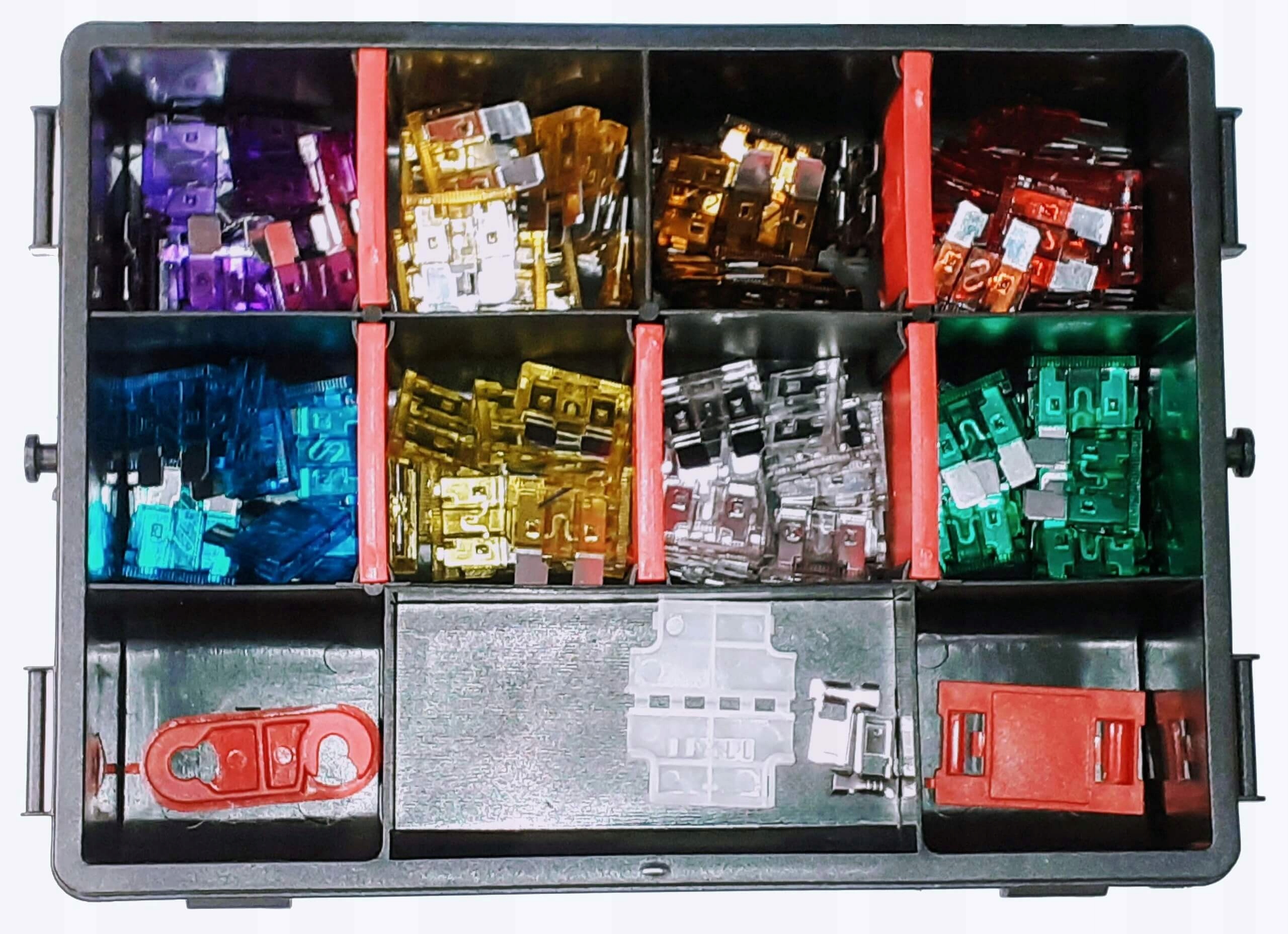 Zestaw bezpieczników samochodowych MIDI gniazdo