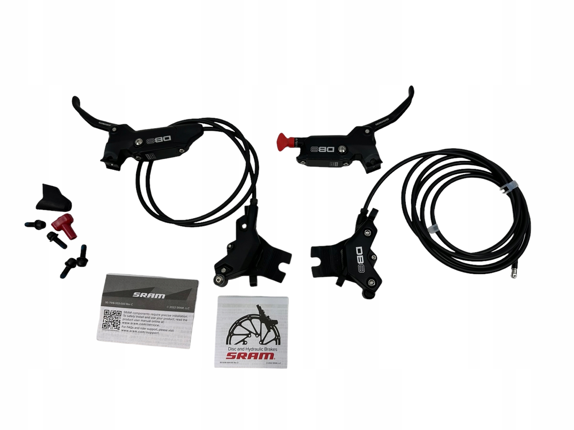 Sada brzd Sram DB8 4 pístkové přední zadní 900 mm/2000 mm