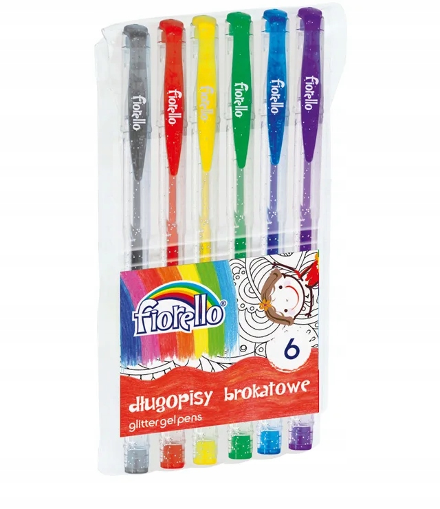 

Długopis Żelowy Z Brokatem 6 Kol. Fiorello