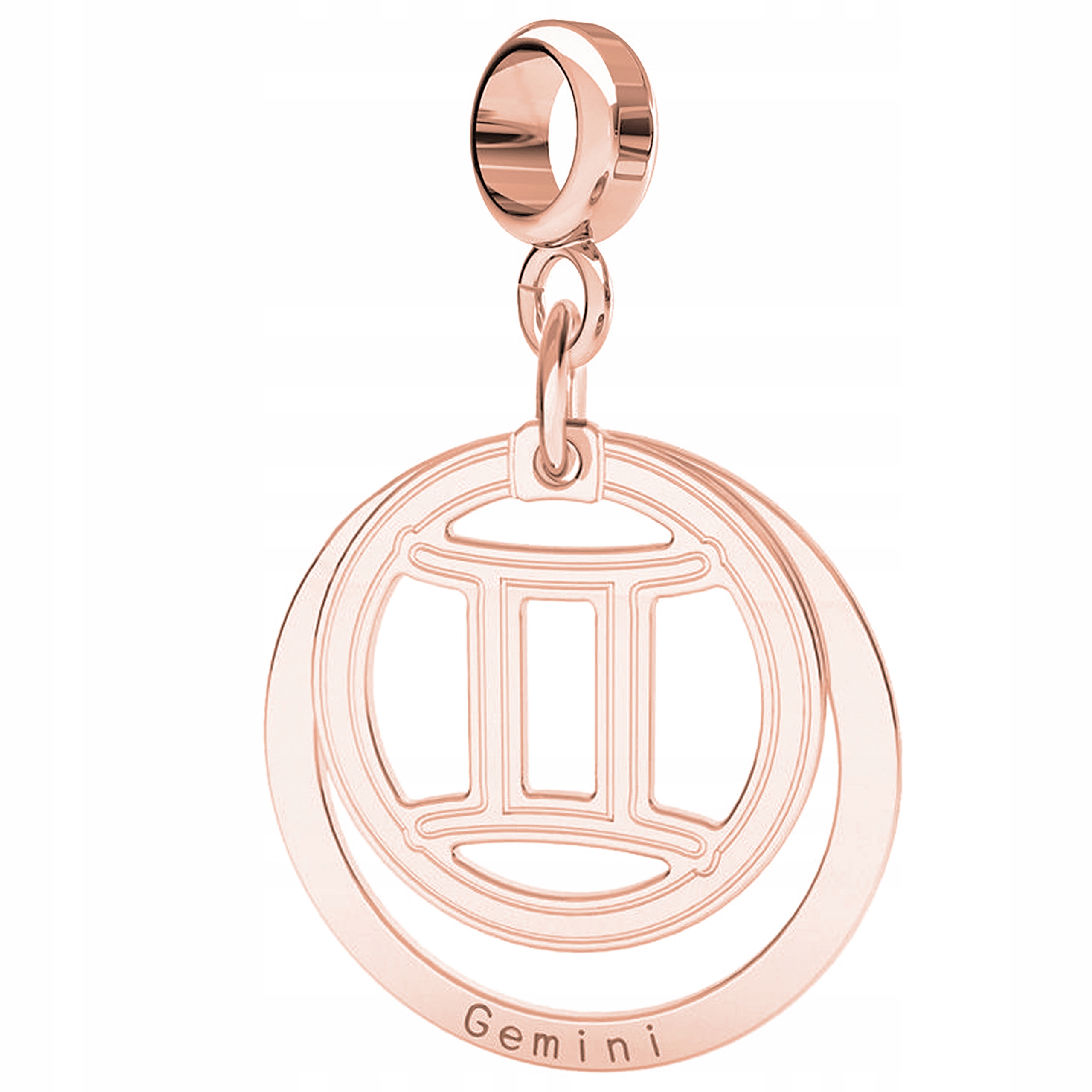 

Charms Znak Bliźnięta różowe złoto 925