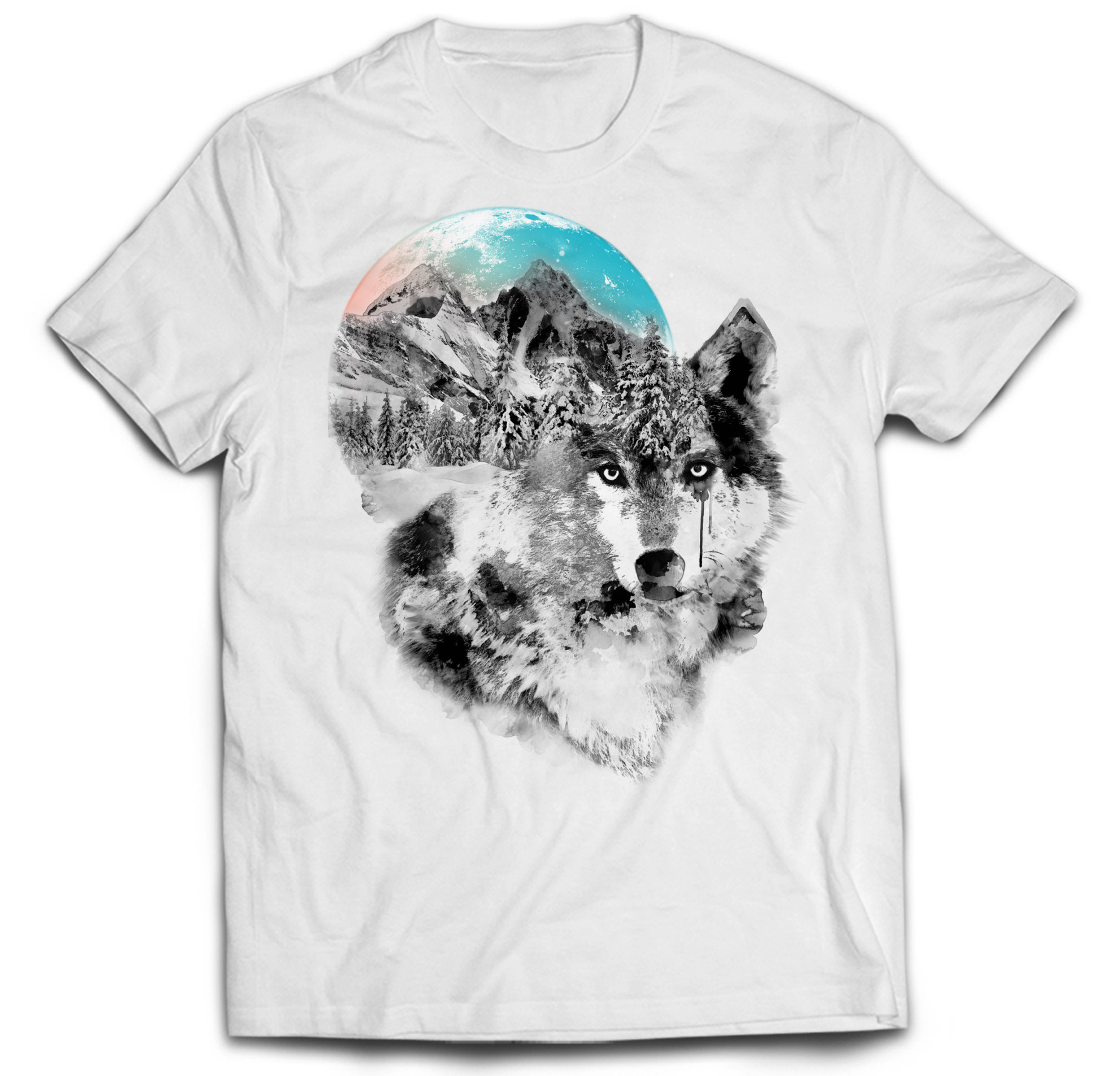 

Wilk Góry Akwarela Wolf Mountain Watercolor 3XL