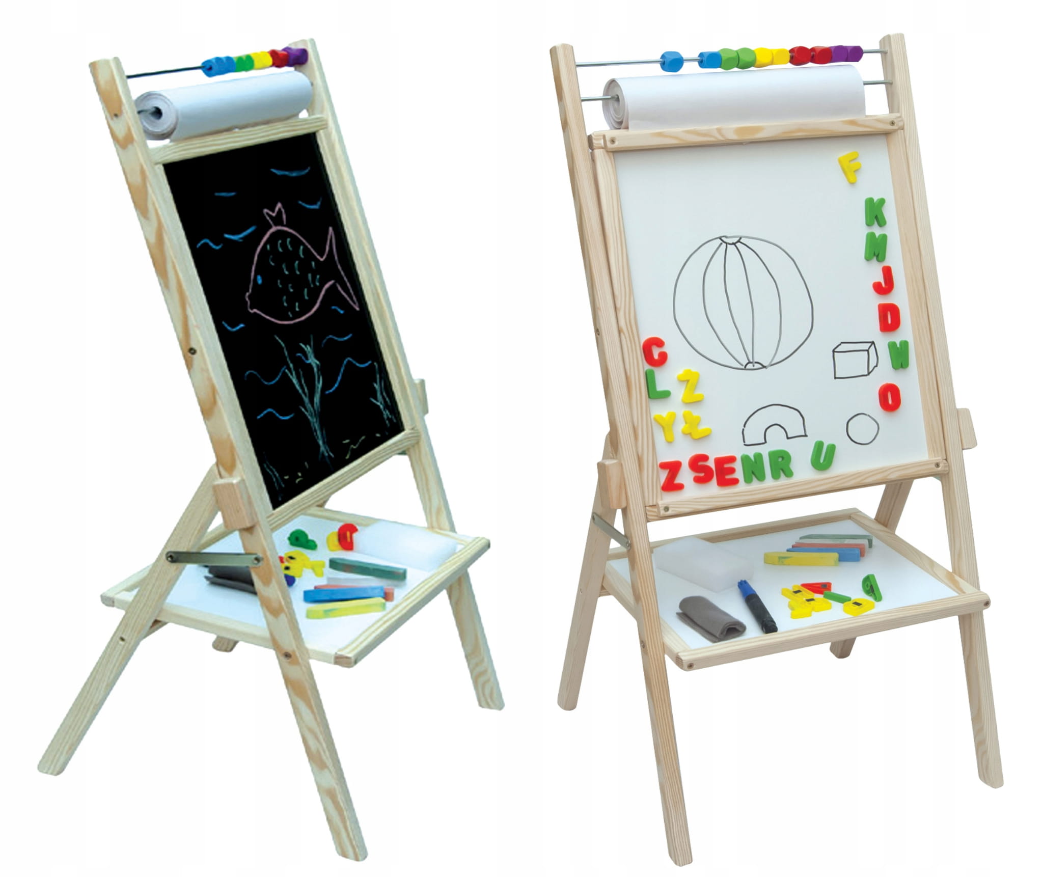 Obrotowa tablica magnetyczna 4w1 papier + dodatki EAN (GTIN) 5903886107113