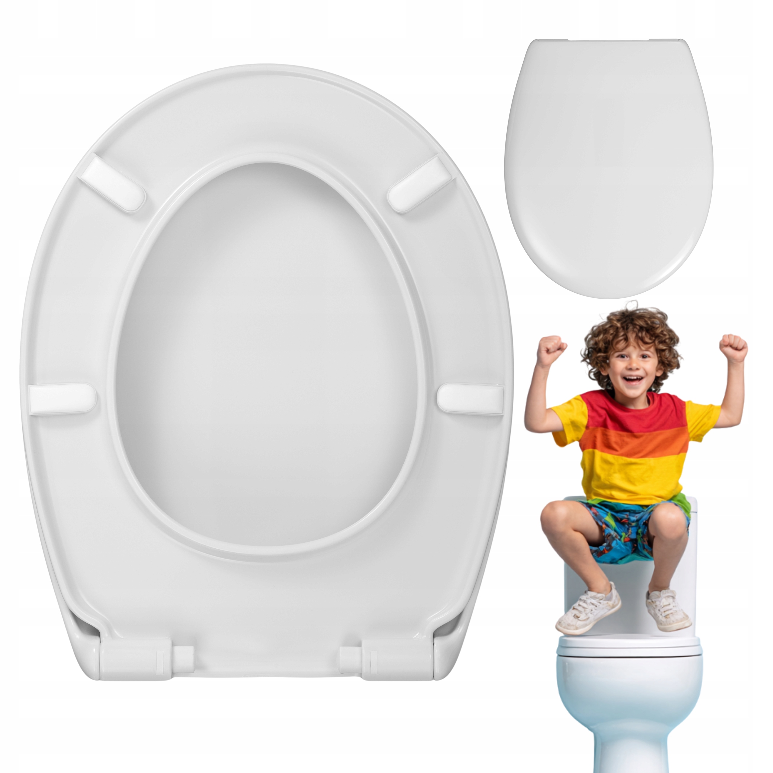 Wc sedátko 36 x 44 pro Kolo Cersanit Roca oválné, pomalu padající, Silné