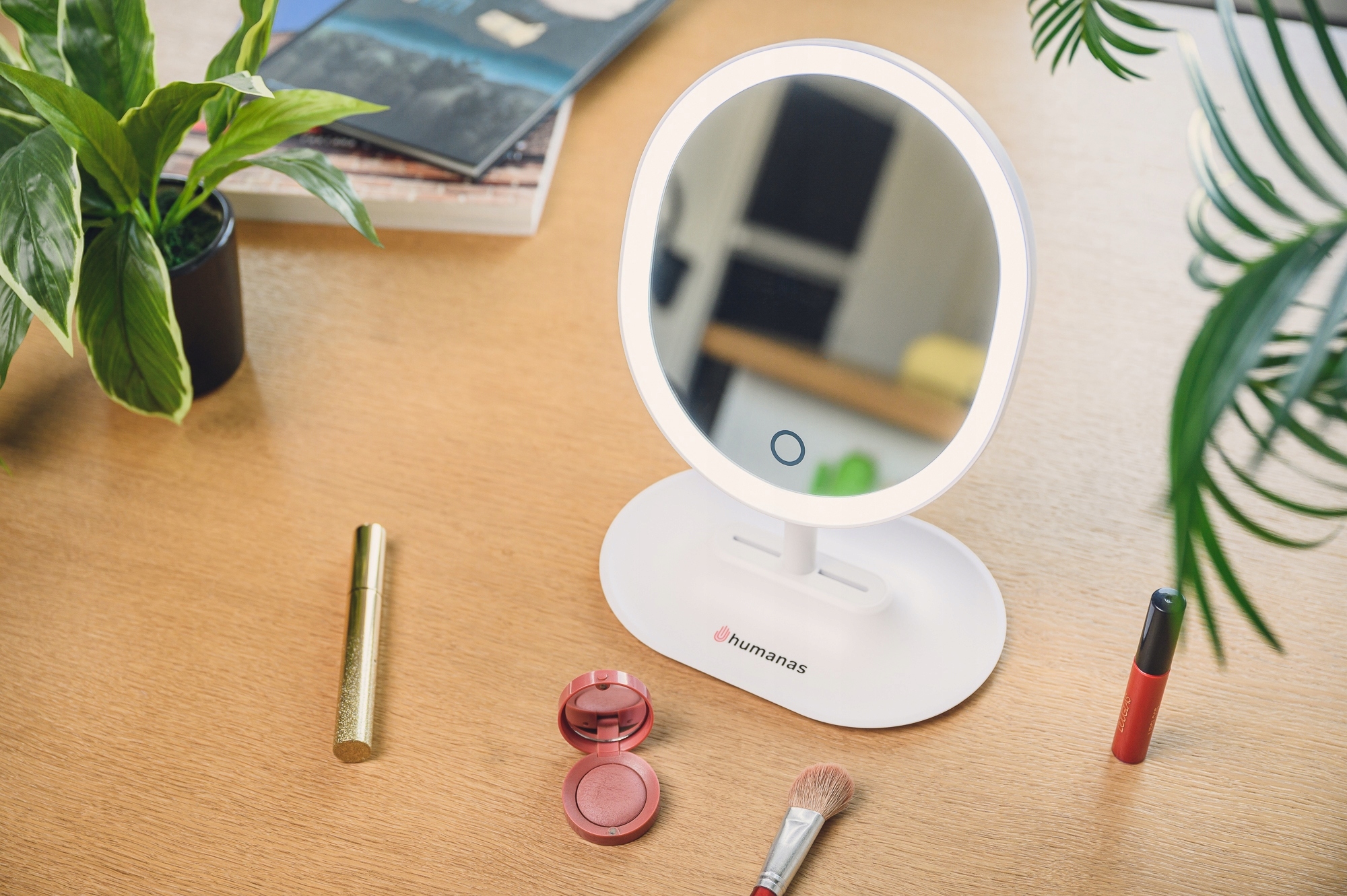 HUMANAS Lusterko do makijażu z oświetleniem LED Marka Humanas