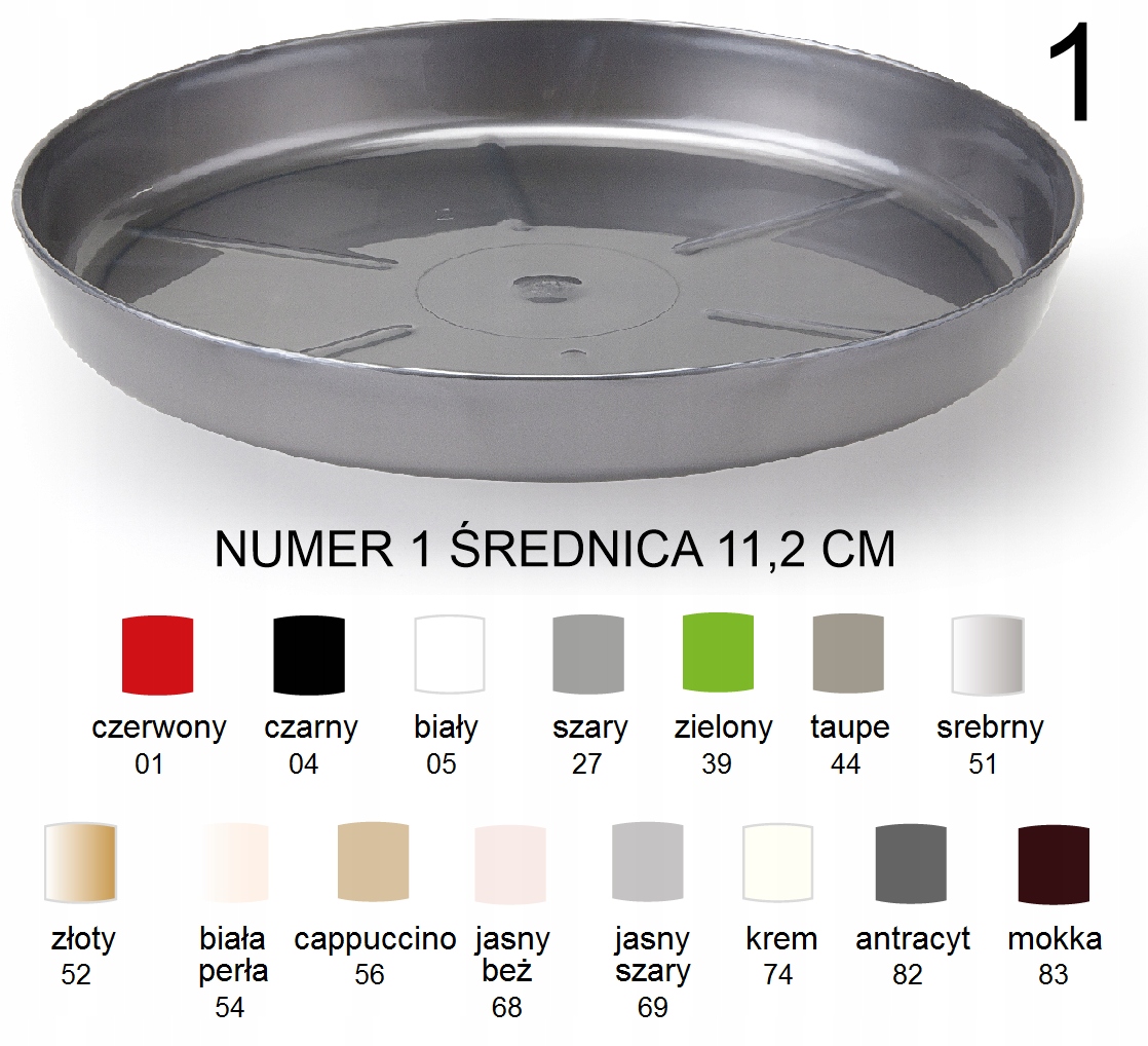 

Podstawka 1 fi 11 cm dostępna w 16 kolorach