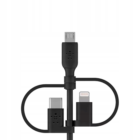 UNIWERSALNY KABEL LIGHTNING MICRO USB-C BELKIN BOOST CHARGE 1M Kod producenta CAC001bt1MBK