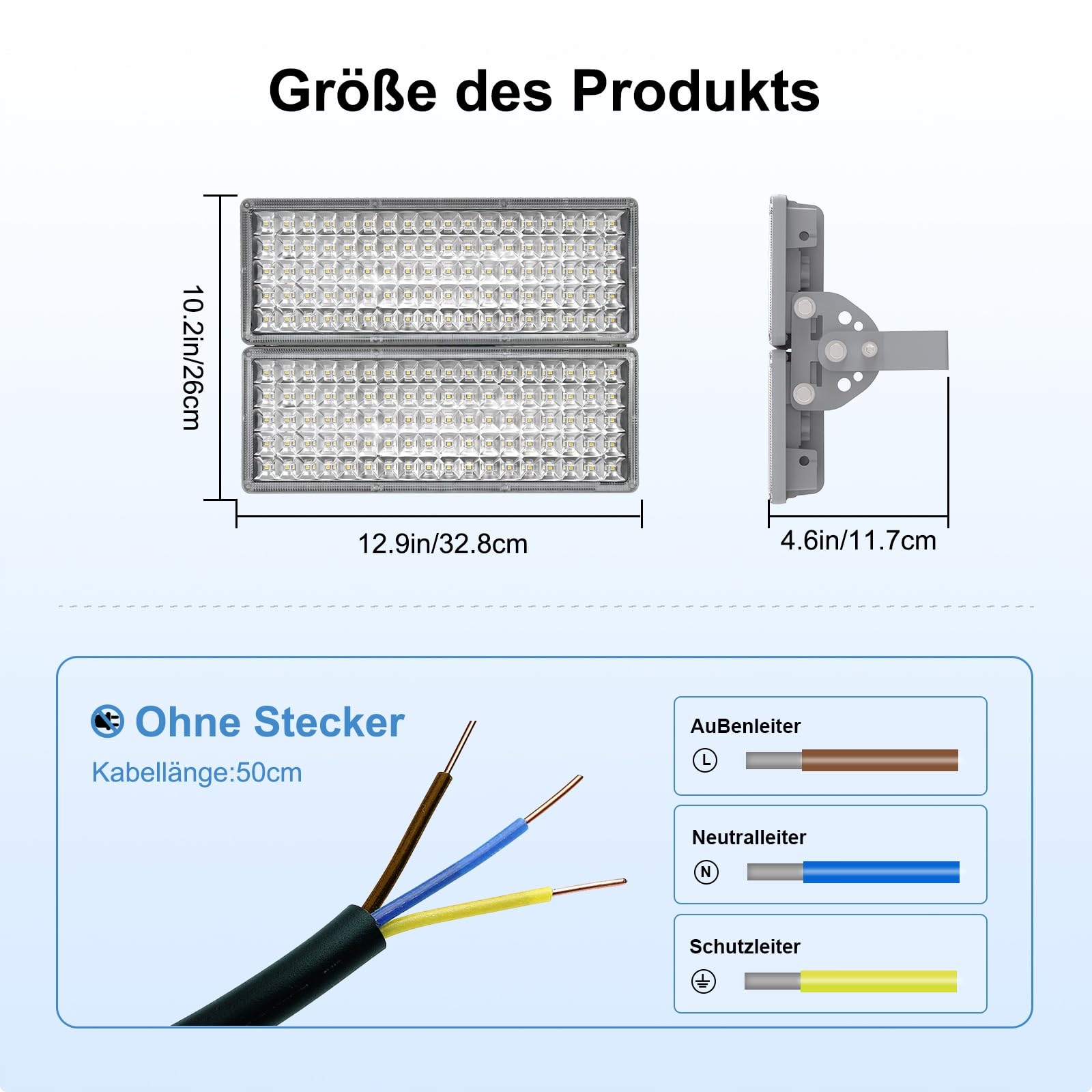 Reflektor LED Ogrodowy Parkingowy Zimny Biały | 200W 28000lm IP67 POWFUL — miniatura 7