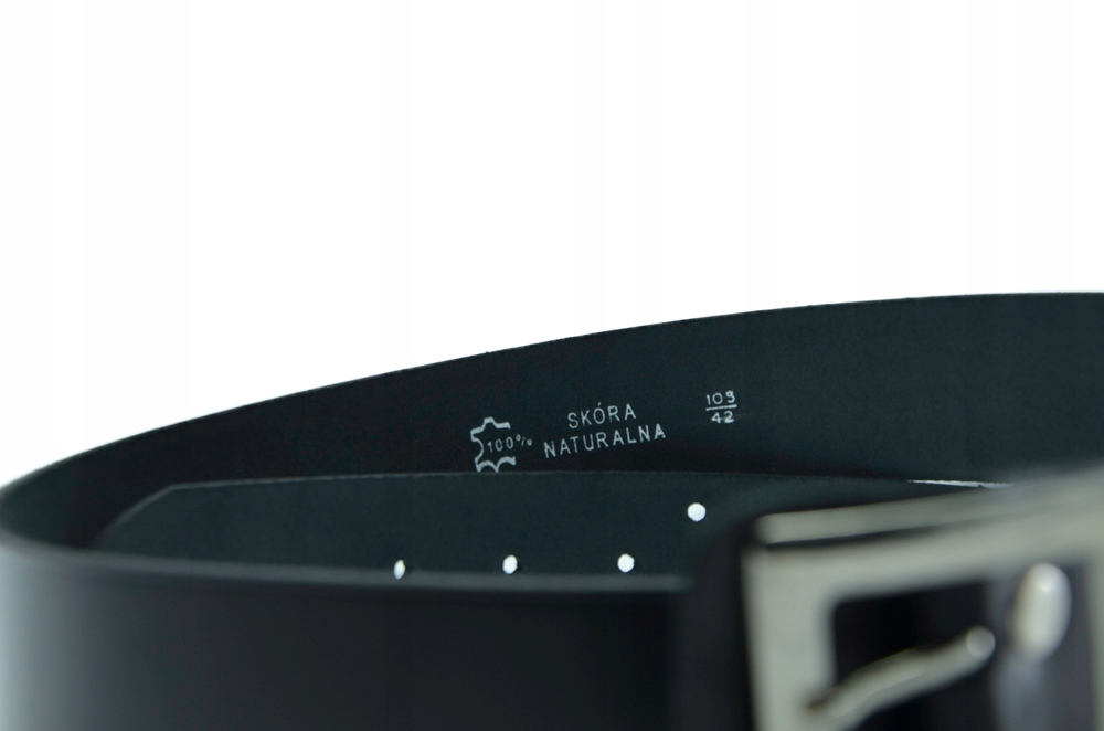 WYTRZYMAŁY PAS WOJSKOWY OFICERSKI SKÓRA NATURALNA Marka Marconi