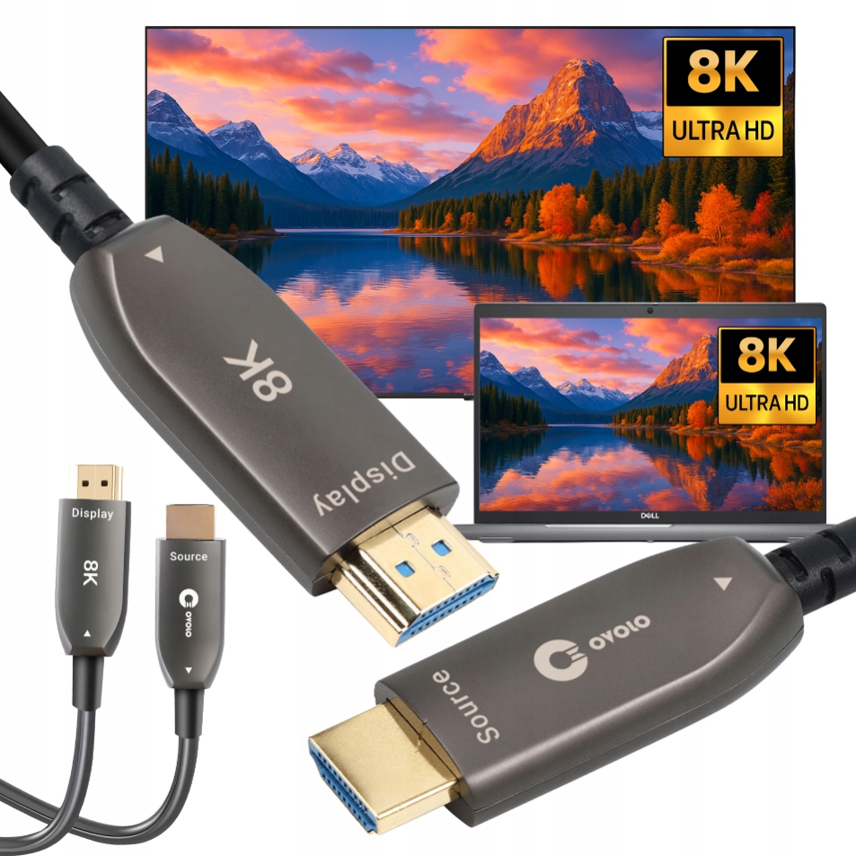 Hdmi kabel Aoc 10 m pro Pc 8K 4K 120 Hz optický Optický