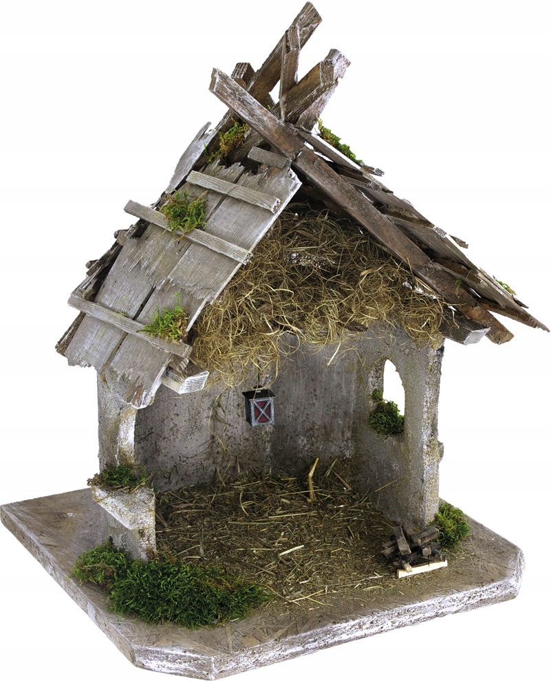 Vianočný Betlehem Stajňa *30 x 35 x 38 cm* pre postavy s výškou 13-16 cm