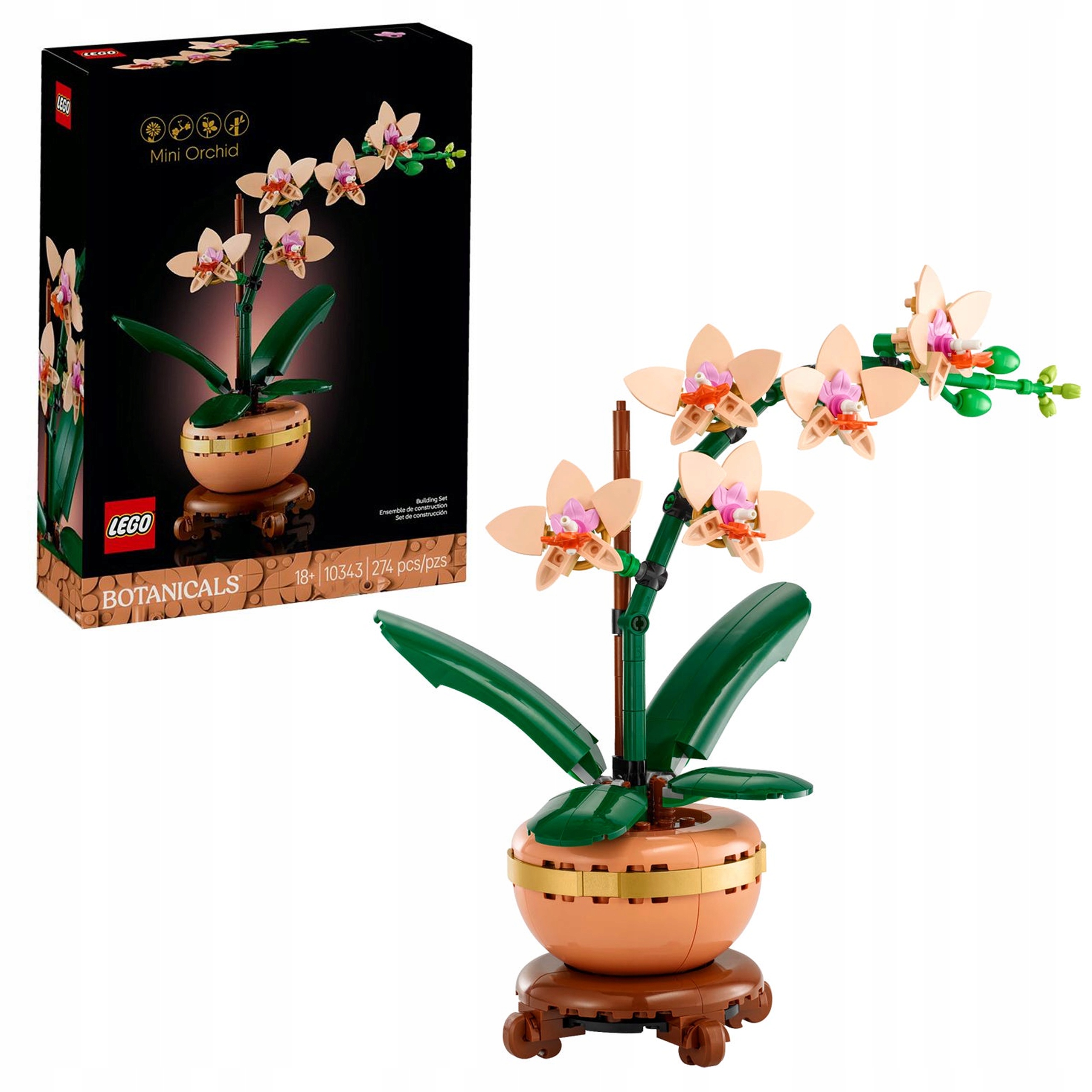 LEGO Botanicals 10343 Mała orchidea (Mini Orchid) klocki 274 el.