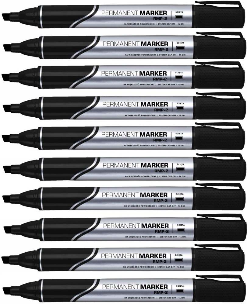 

Marker permanentny Rystor RMP-2 ścięty czarny x10