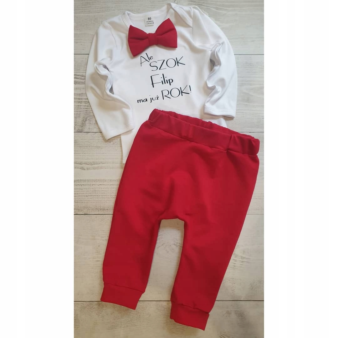 ALE SZOK komplet chłopiec ROCZEK czerwony 92 Marka Inna marka