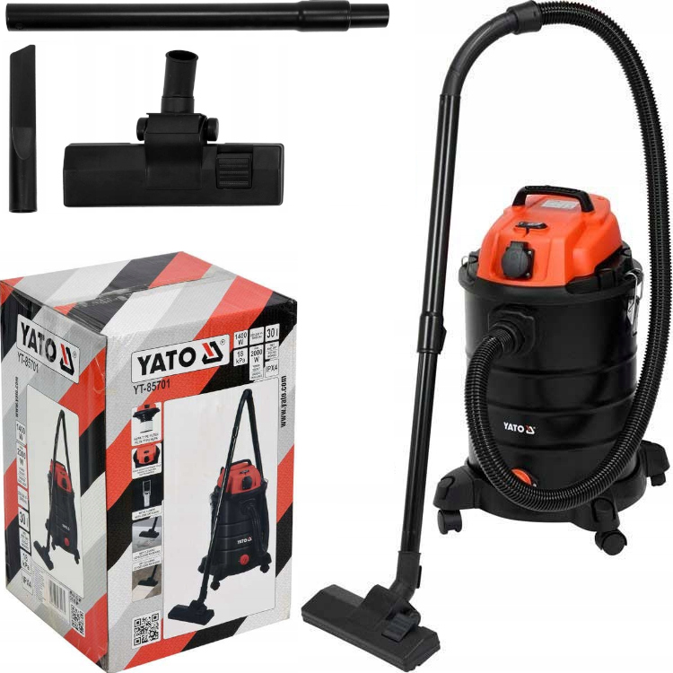 Yato Odkurzacz Warsztatowy Przemysłowy 230V 1400W 30L Na Sucho I Mokro