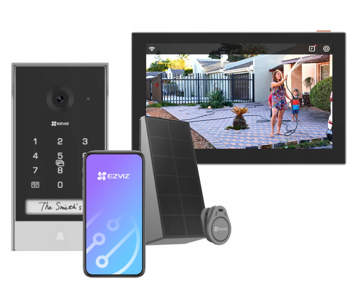 Inteligentny wideodomofon Ezviz EP7 Ekran 7" 2K Wi-Fi Czytnik Panel solarny