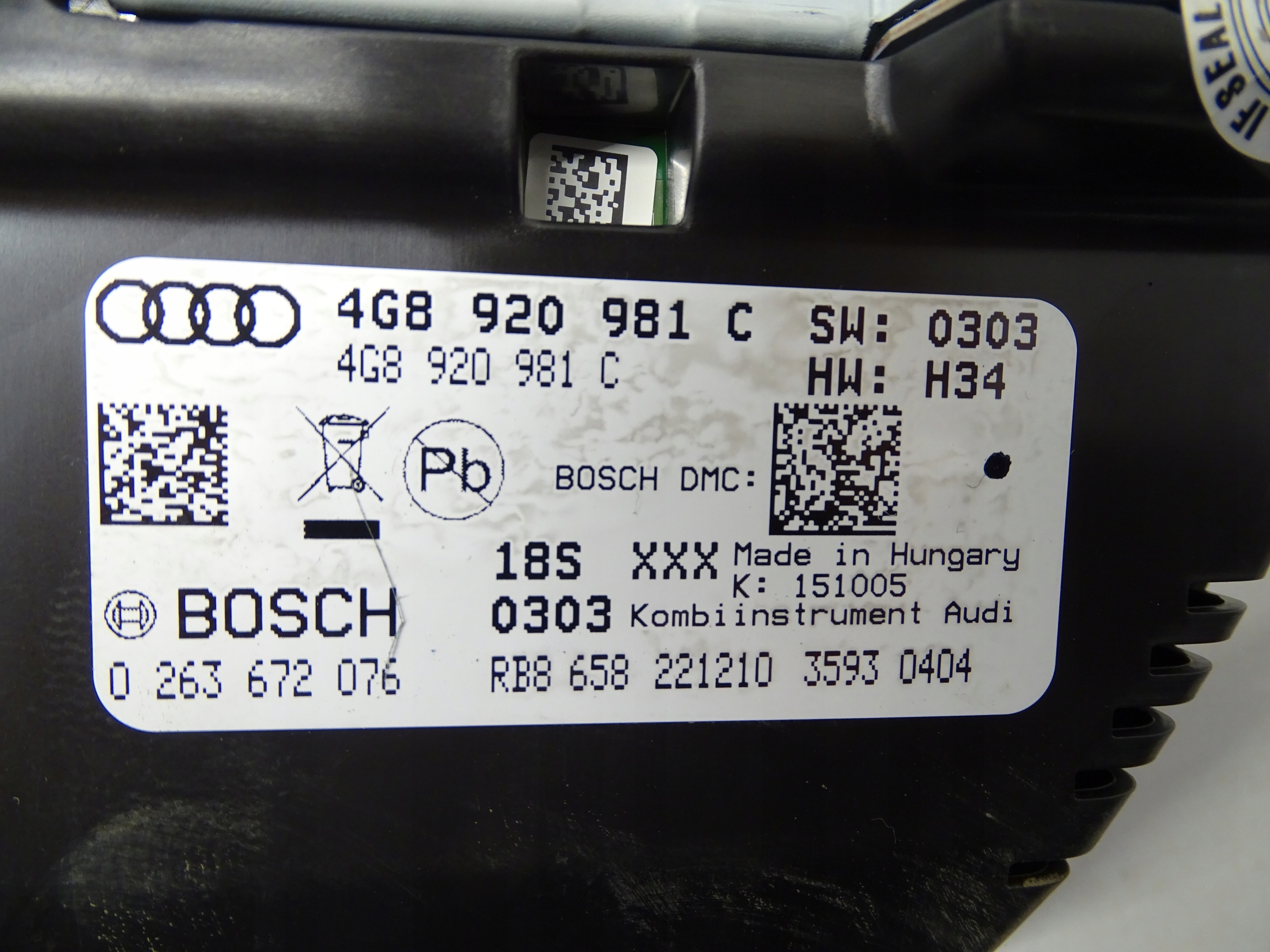 dials clock dials AUDI A7 4G8920981C UK