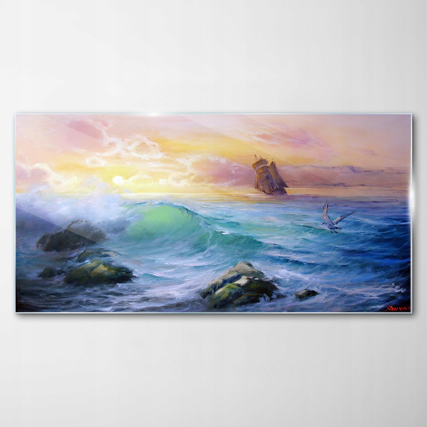 

Hartowany Obraz Szklany Morze Ocean Statek 140x70