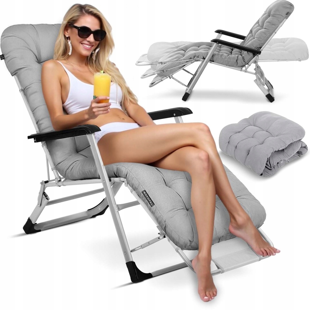 Ležadlo s vankúšom Sofotel ChillWell sivé