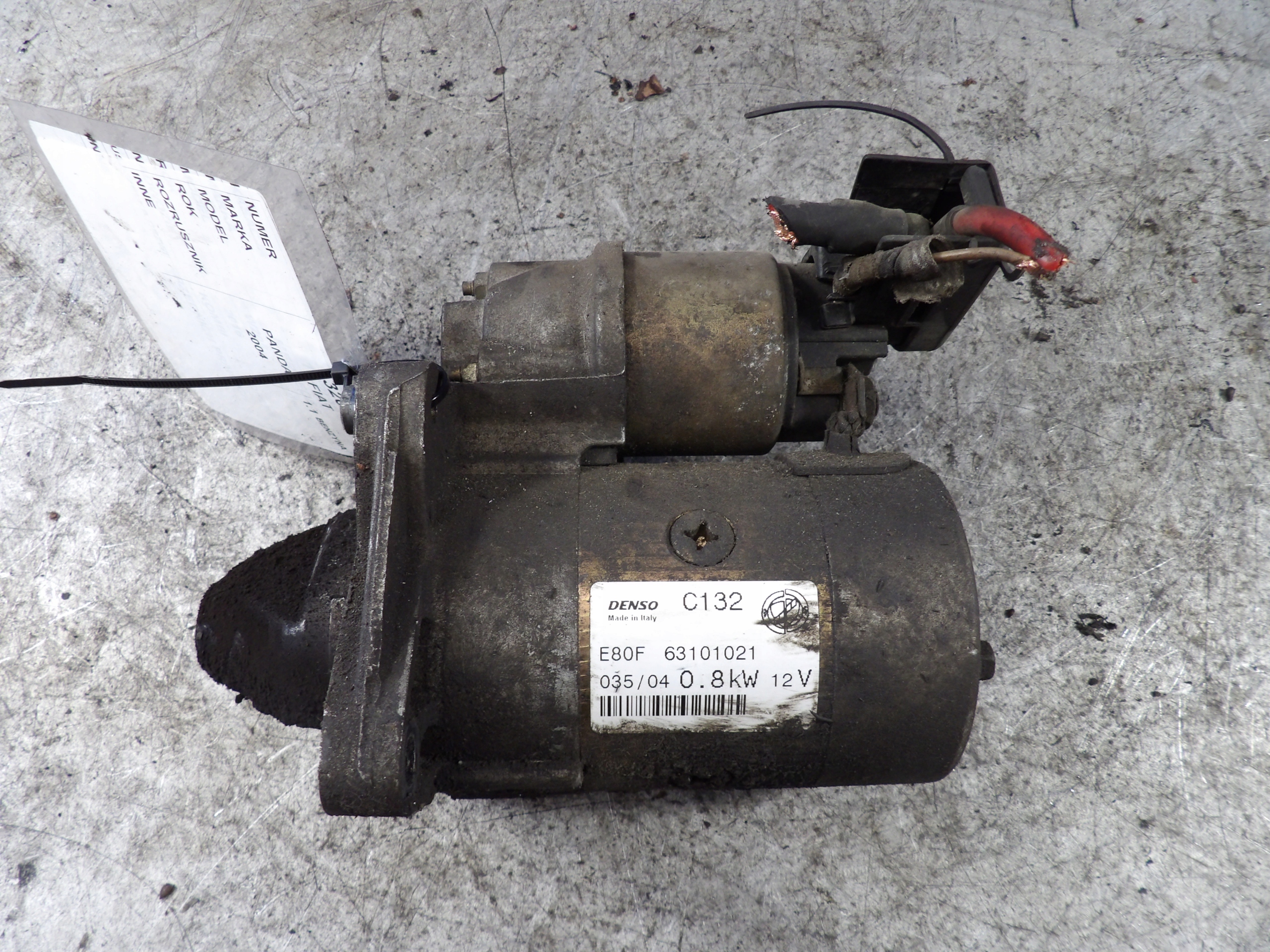 Fiat Panda II starter 63101021 C132 E80F