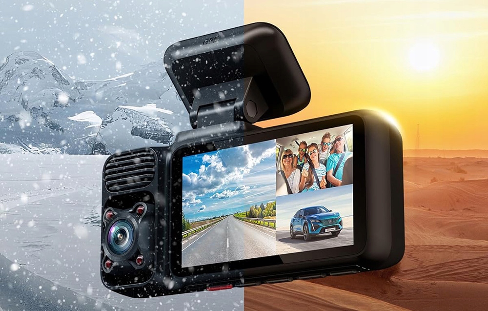 REDTIGER F17 WIDEOREJESTRATOR KAMERA SAMOCHODOWA 4K GPS PRZÓD TYŁ WNĘTRZE Model F17