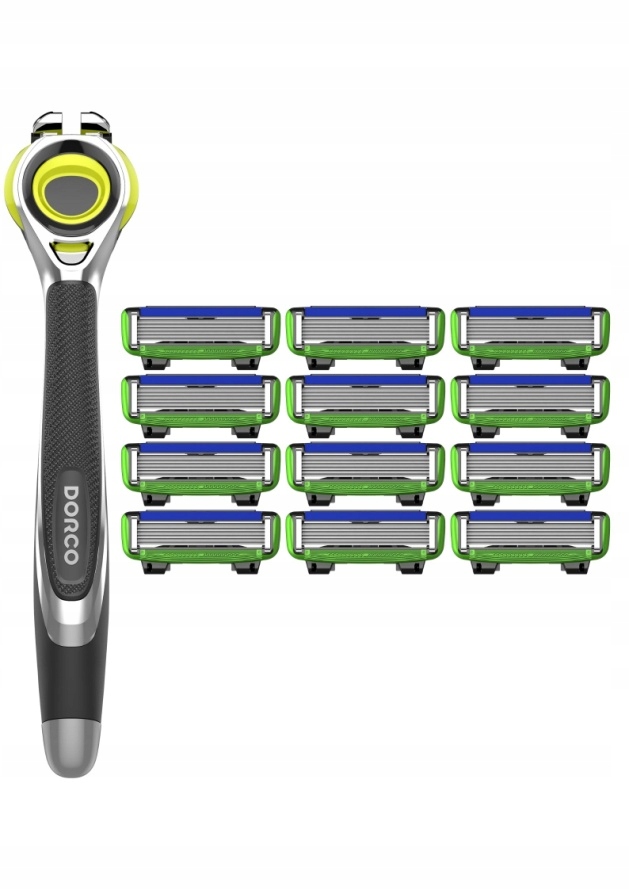 Pánský holicí strojek na vousy a hlavu 6 břitů Pace6 3D, rukojeť 12 vložek