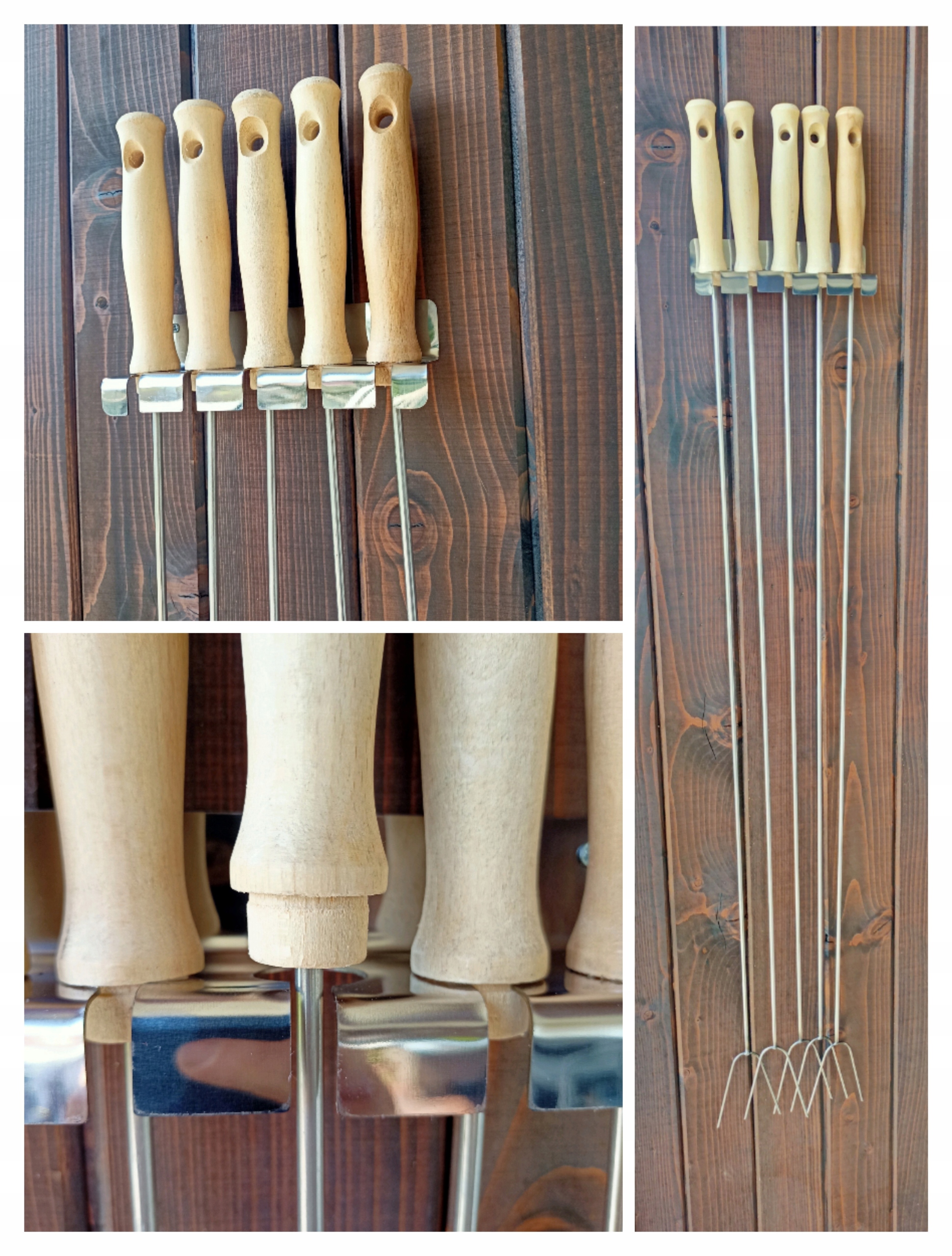 Kijki Widelce NIERDZEWNE + Wieszak ognisko grill Długość (cm) 0