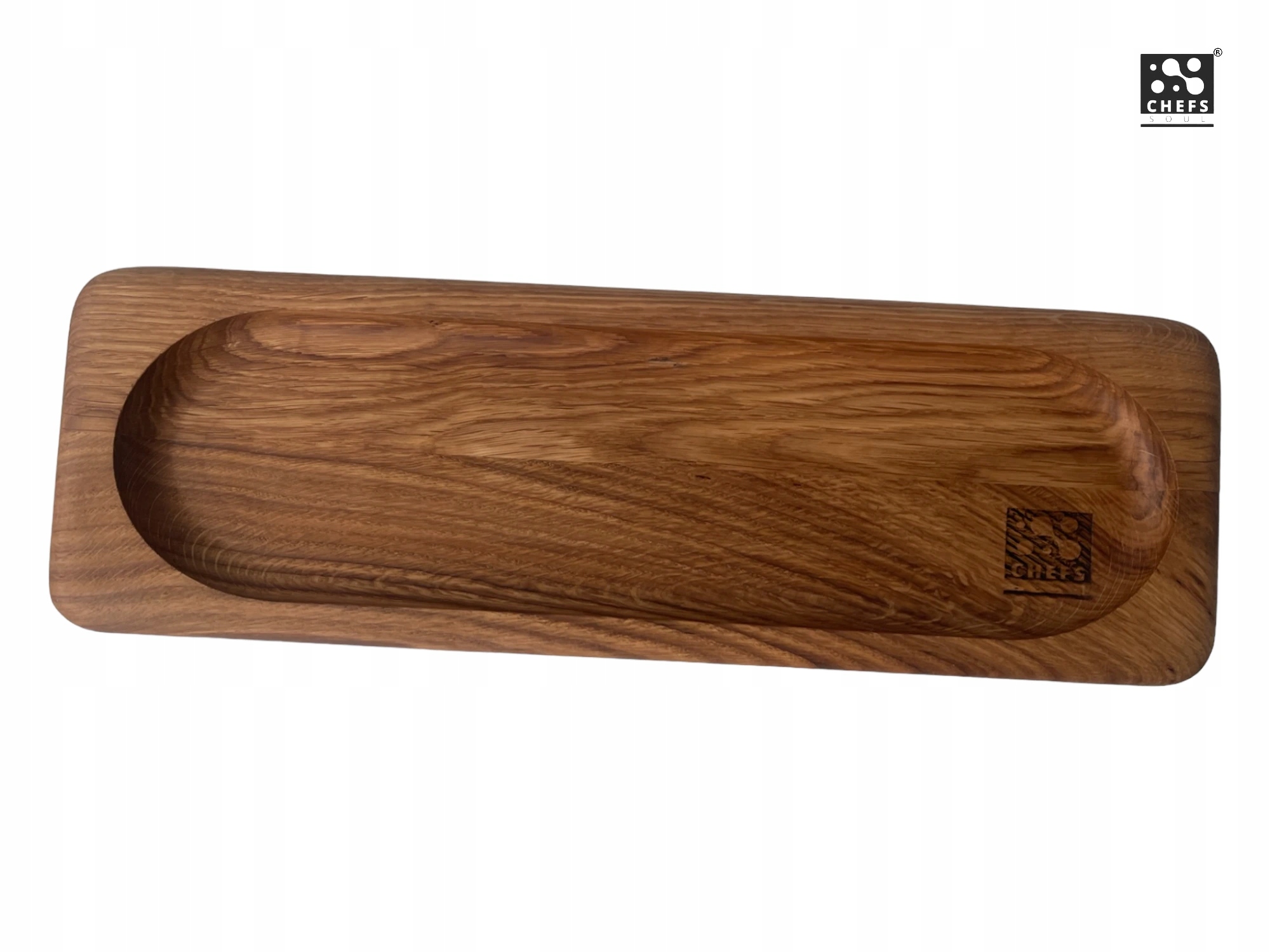 Chefs Soul Blanche Dubový servírovací tác na chléb 40x13cm (CSB-003)