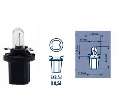

Narva Zarowka 12V 1.2W BAX10D Oprawa Plast Black