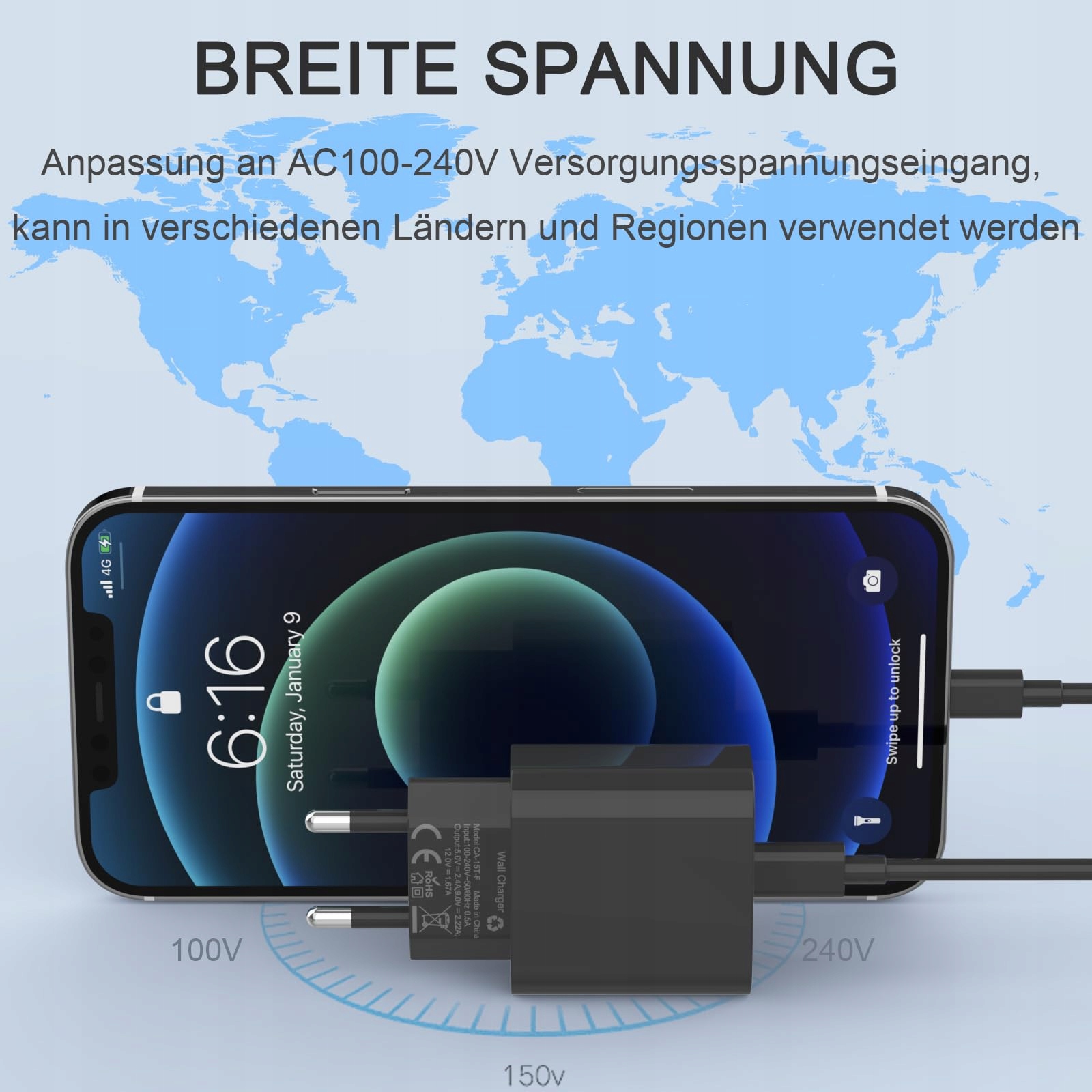ZNBTCY Zestaw Szybkiego Ładowania iPhone Kabel 2M Adapter 25W USB C — miniatura 2